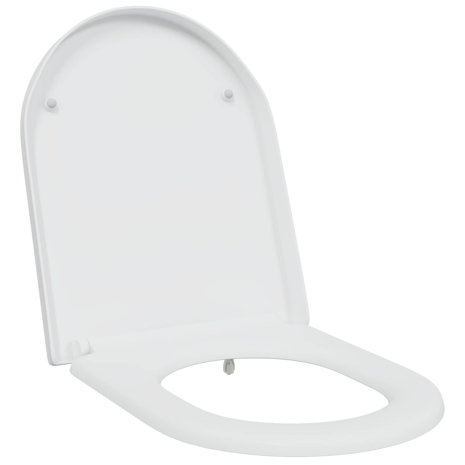 vidaXL Toilettensitz Quick Release Absenkautomatik Duroplast Weiß