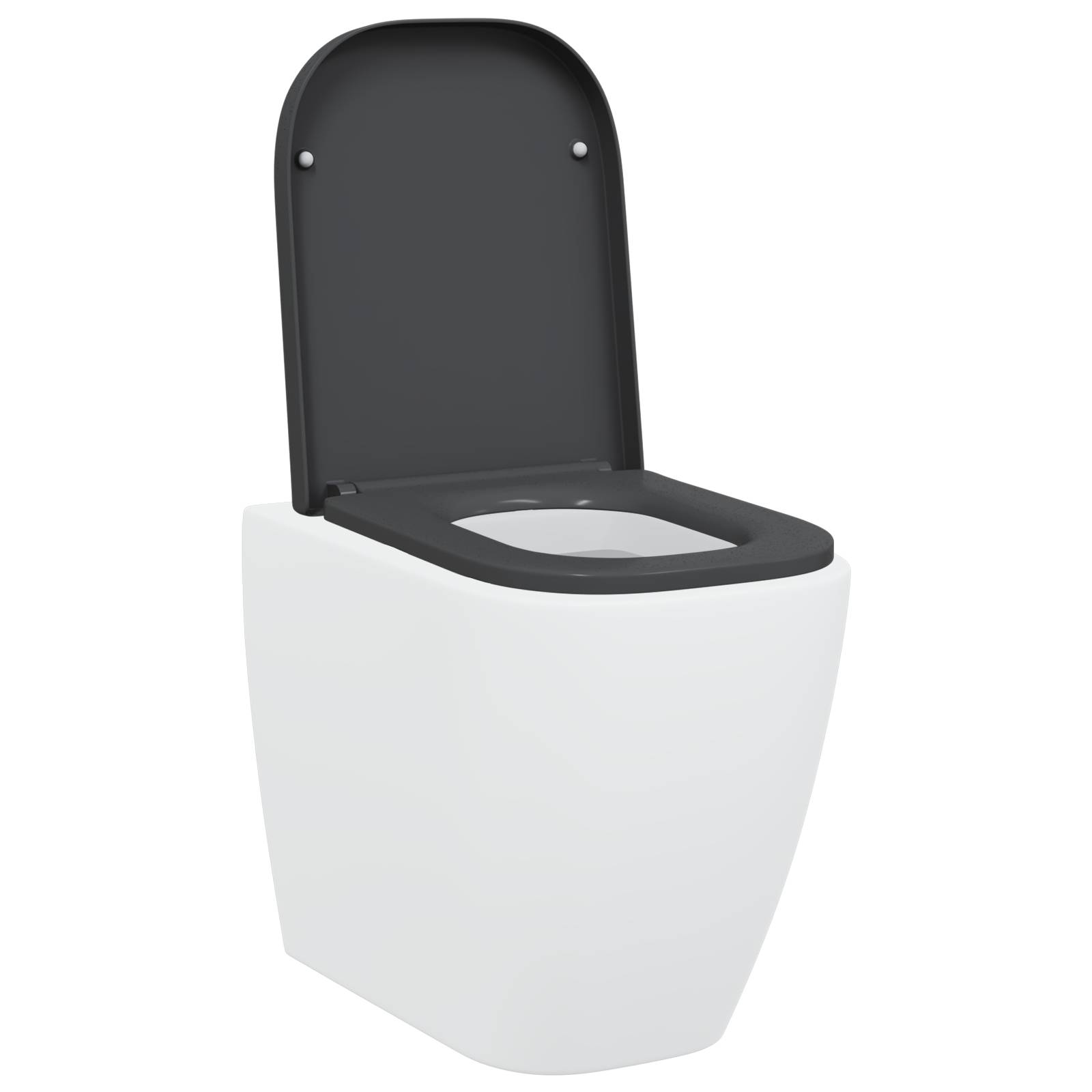 vidaXL Toilettensitz Quick Release Absenkautomatik Duroplast Anthrazit