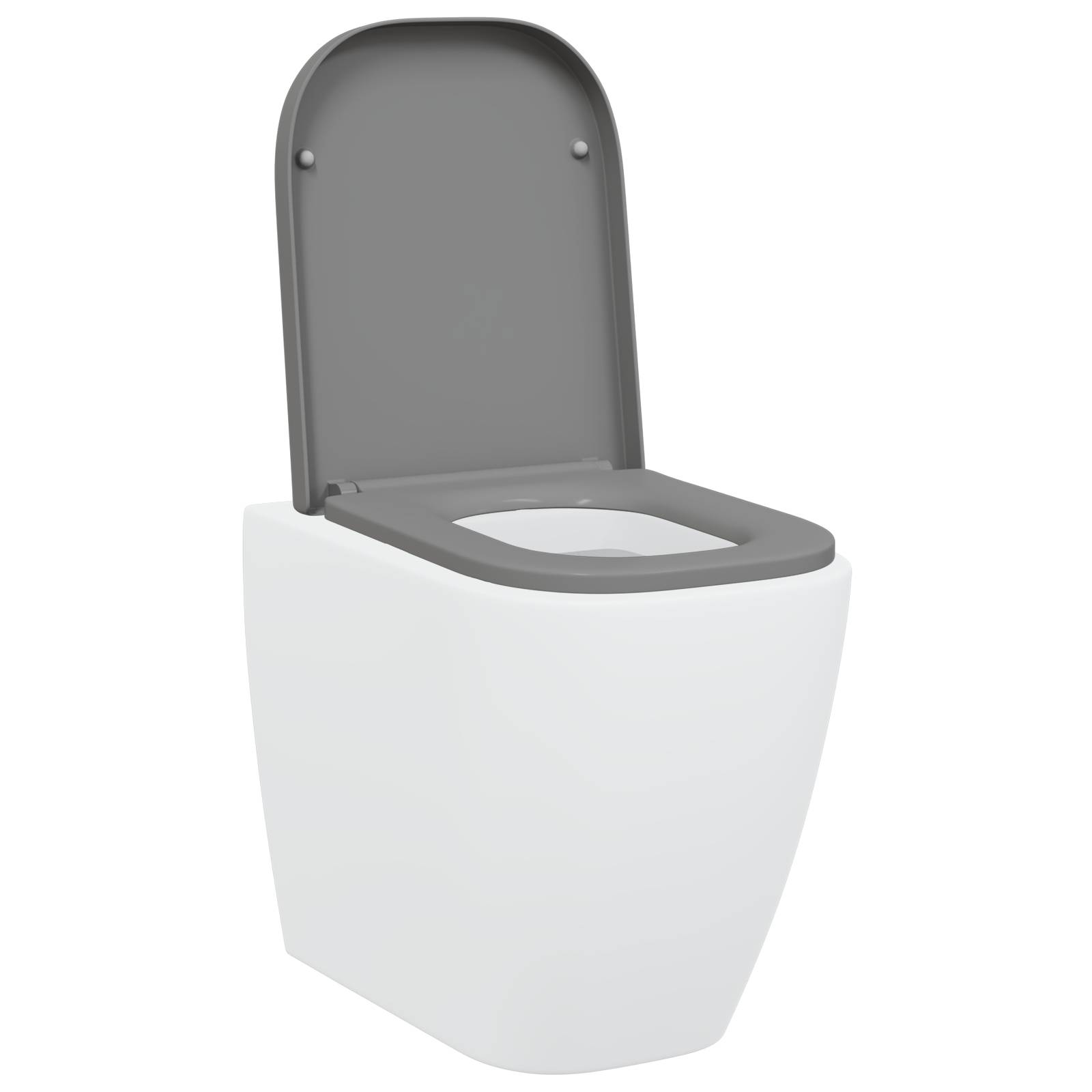 vidaXL Toilettensitz Quick Release Absenkautomatik Duroplast Grau