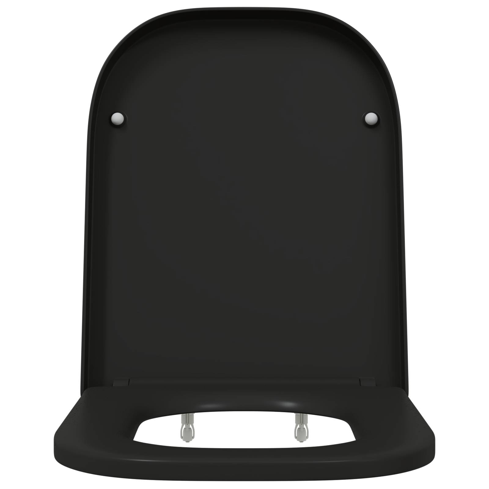 vidaXL Toilettensitz Quick Release Absenkautomatik Duroplast Schwarz