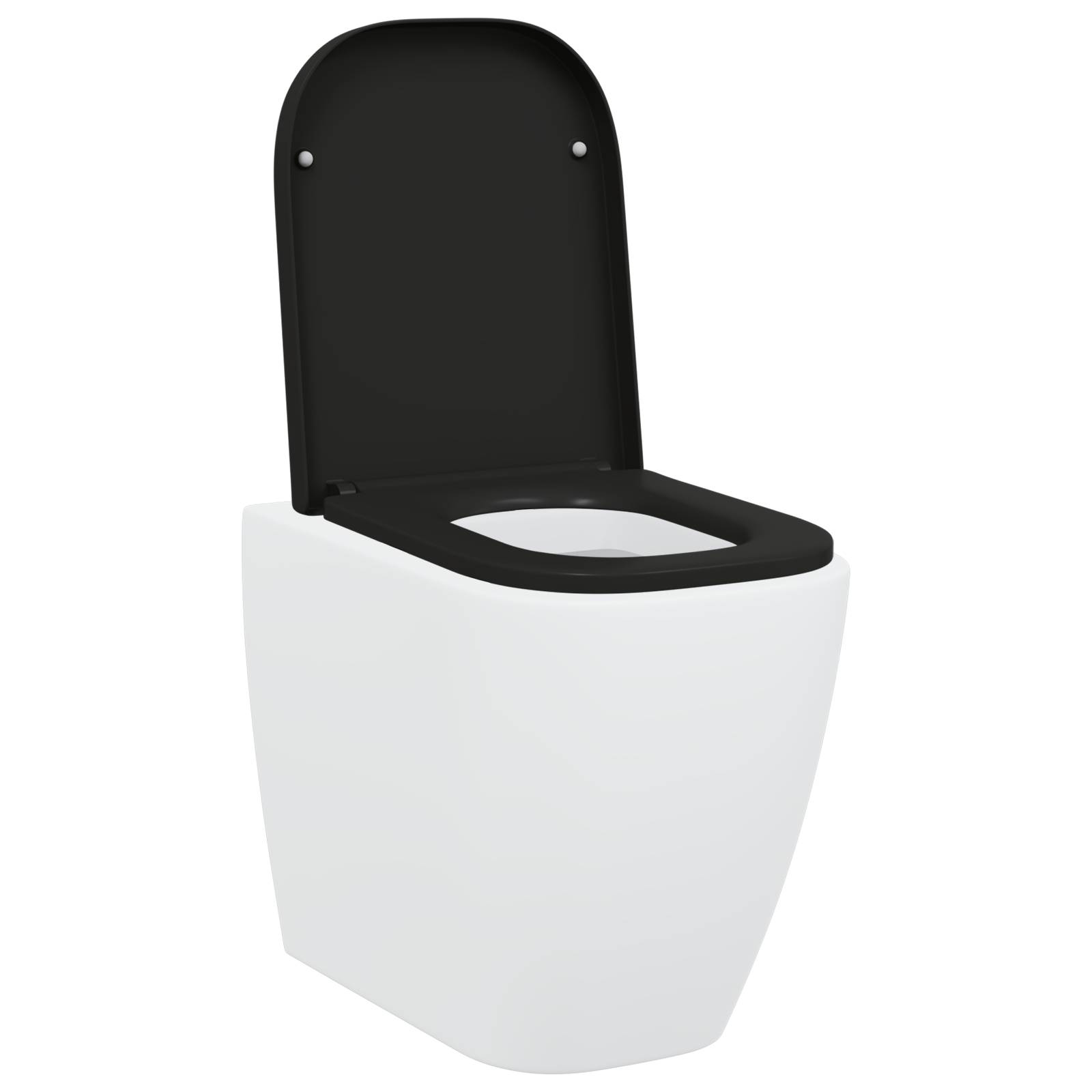 vidaXL Toilettensitz Quick Release Absenkautomatik Duroplast Schwarz