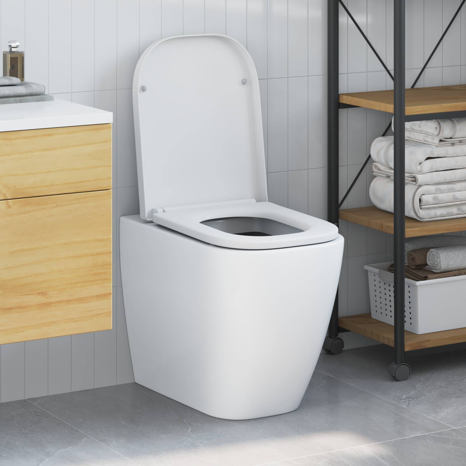 vidaXL Toilettensitz Quick Release Absenkautomatik Duroplast Weiß