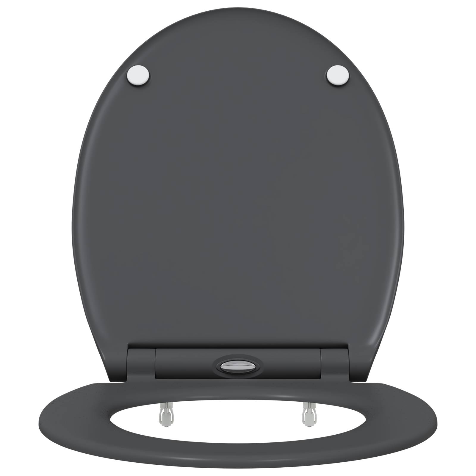 vidaXL Toilettensitz Quick Release Absenkautomatik Duroplast Anthrazit