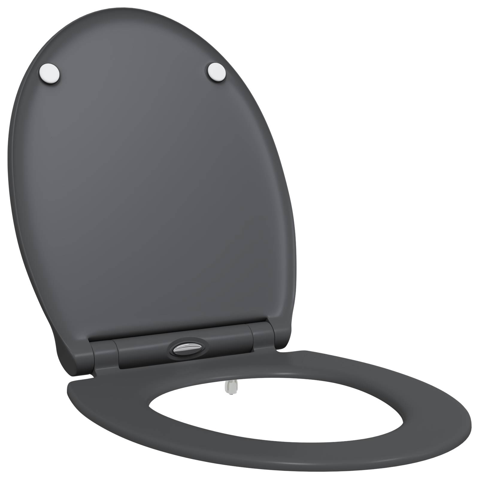 vidaXL Toilettensitz Quick Release Absenkautomatik Duroplast Anthrazit