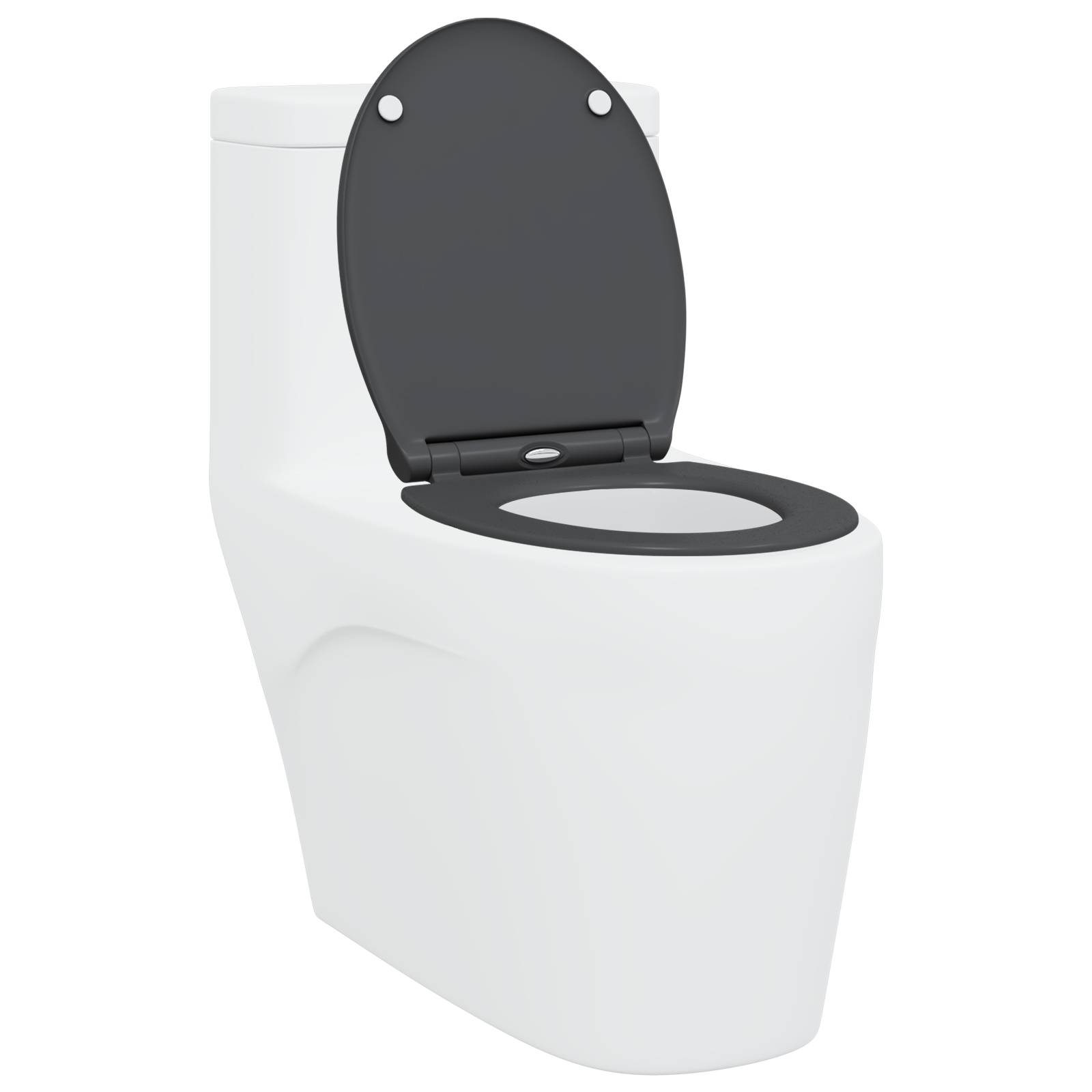 vidaXL Toilettensitz Quick Release Absenkautomatik Duroplast Anthrazit