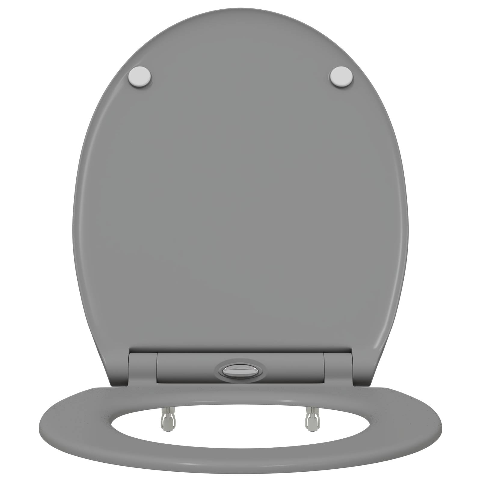 vidaXL Toilettensitz Quick Release Absenkautomatik Duroplast Grau