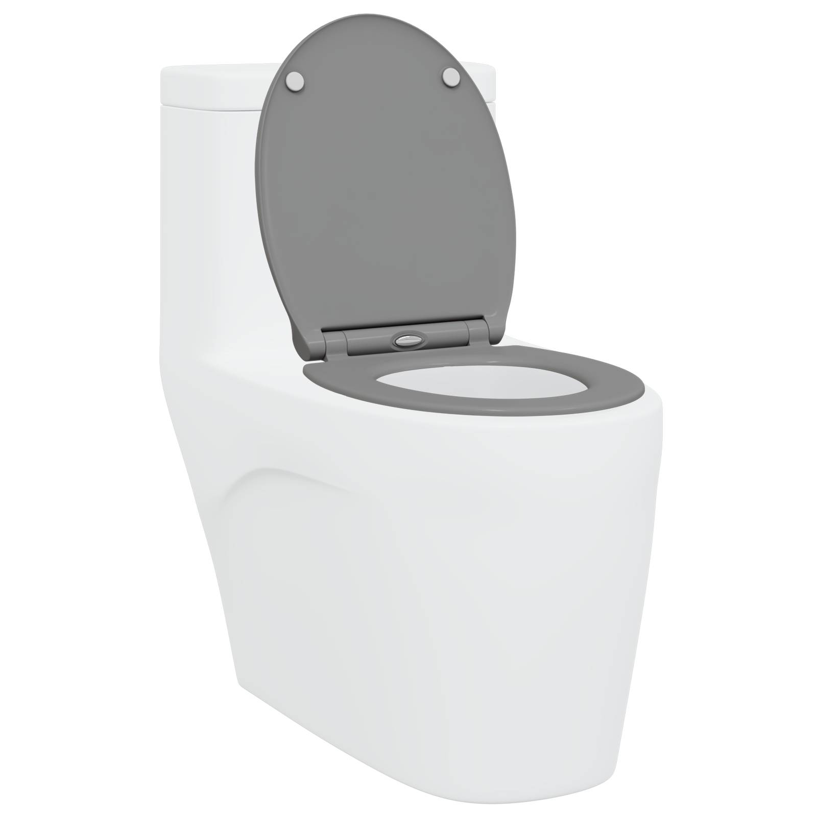 vidaXL Toilettensitz Quick Release Absenkautomatik Duroplast Grau