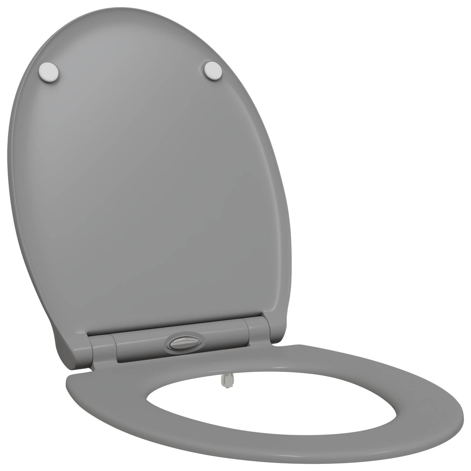 vidaXL Toilettensitz Quick Release Absenkautomatik Duroplast Grau