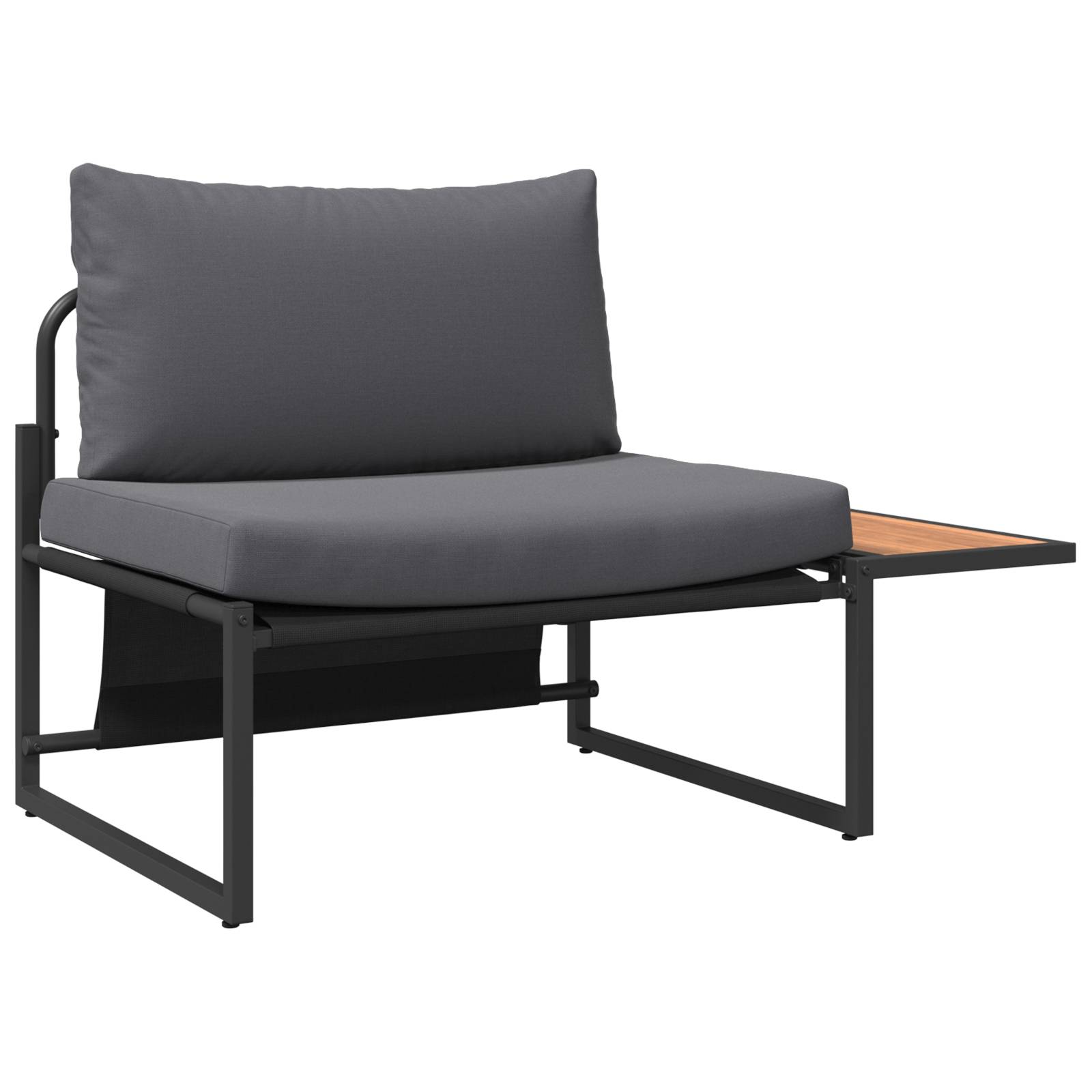 vidaXL 2-tlg. Garten-Sofagarnitur Sessel mit Anthrazit Kissen