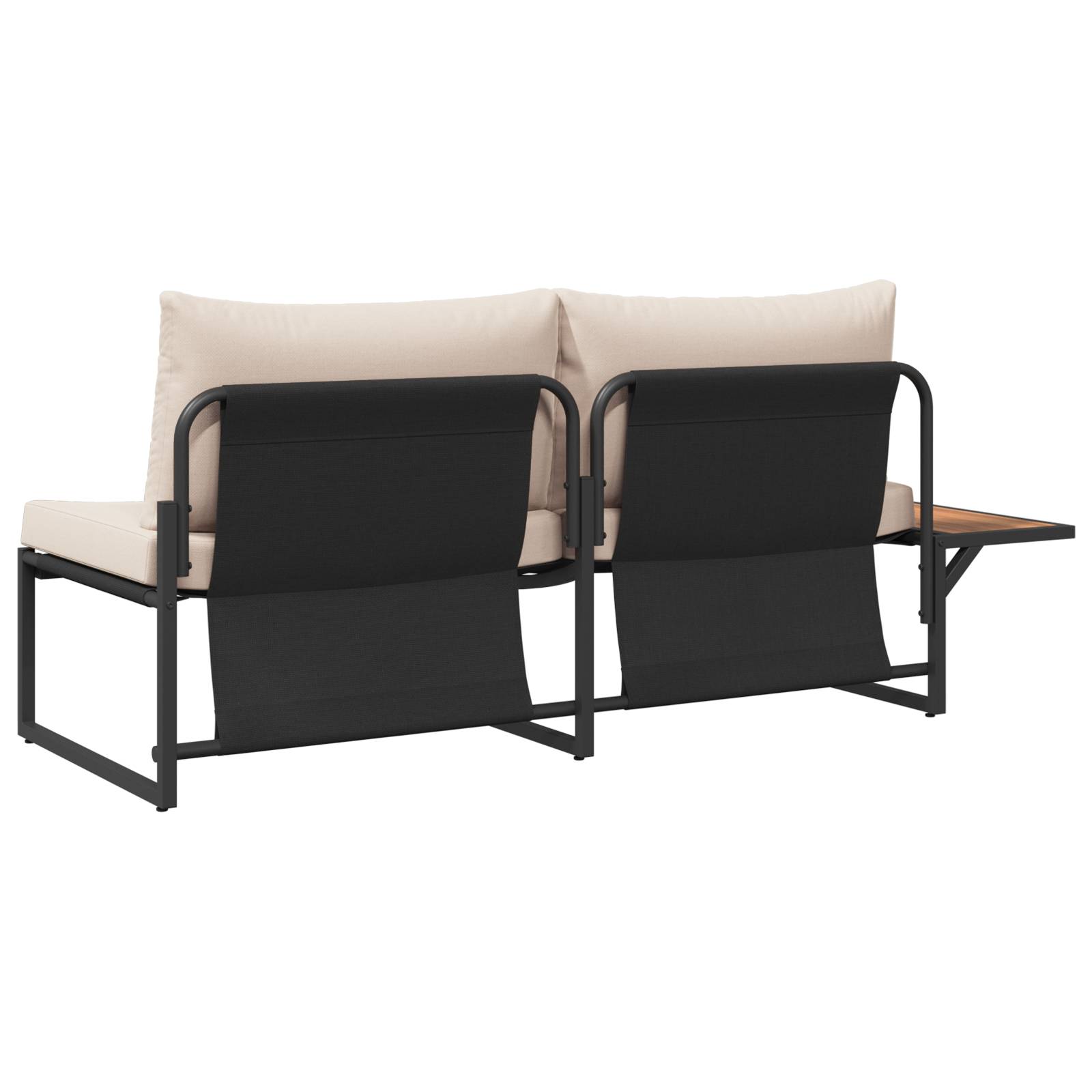 vidaXL Gartensofa 2-Sitzer mit Taupe Kissen