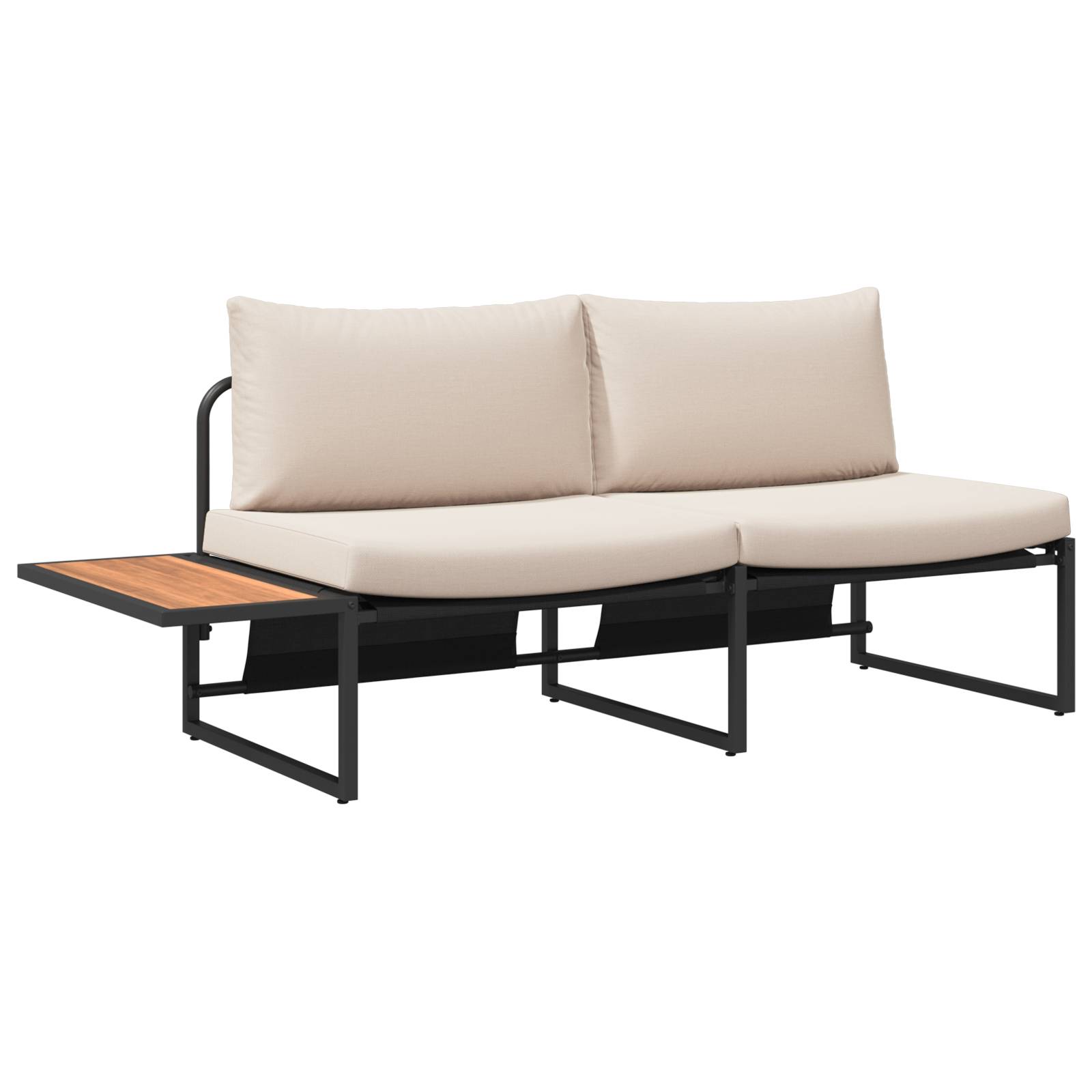 vidaXL Gartensofa 2-Sitzer mit Taupe Kissen