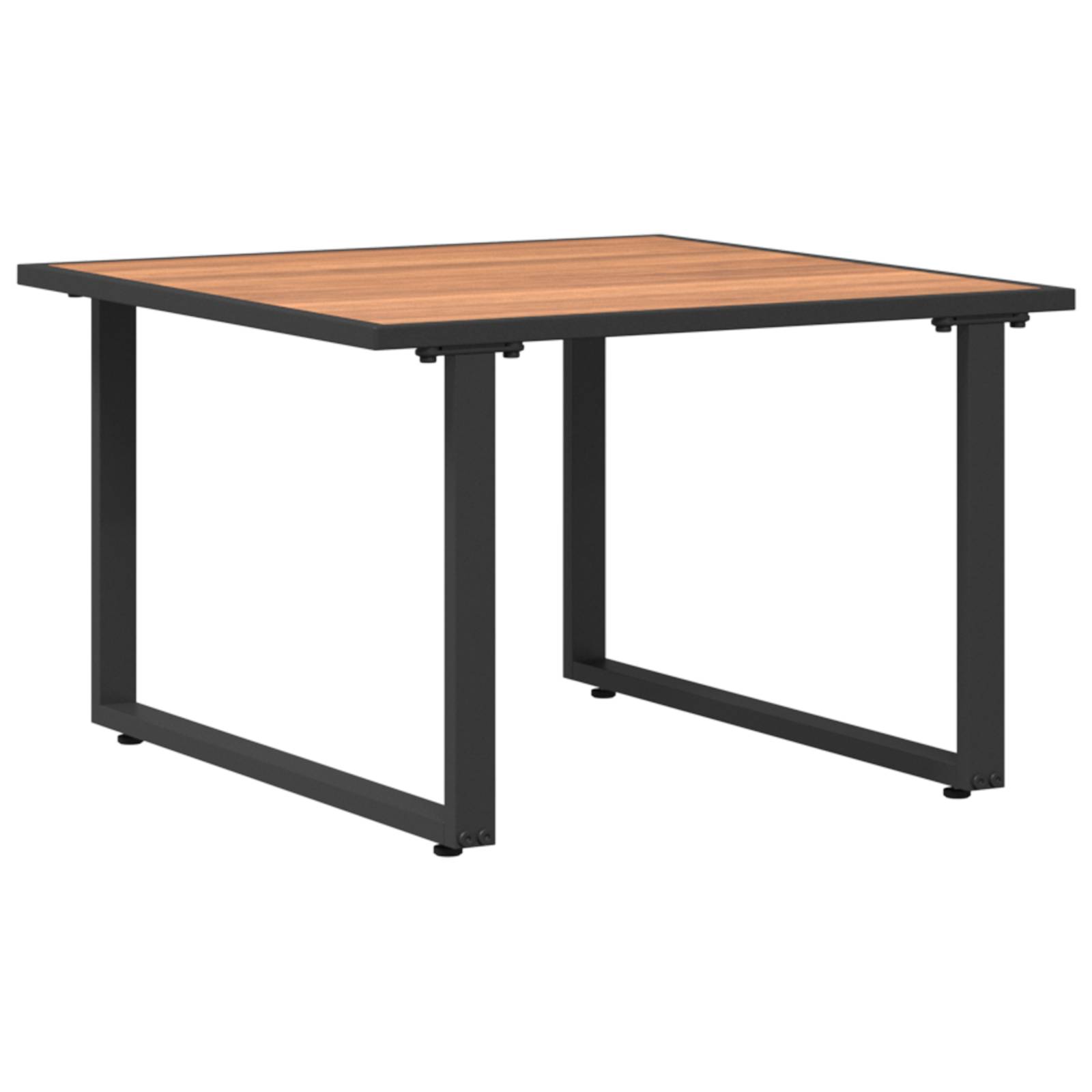 vidaXL Garten-Couchtisch Braun 55x55x35 cm DPC und Stahl