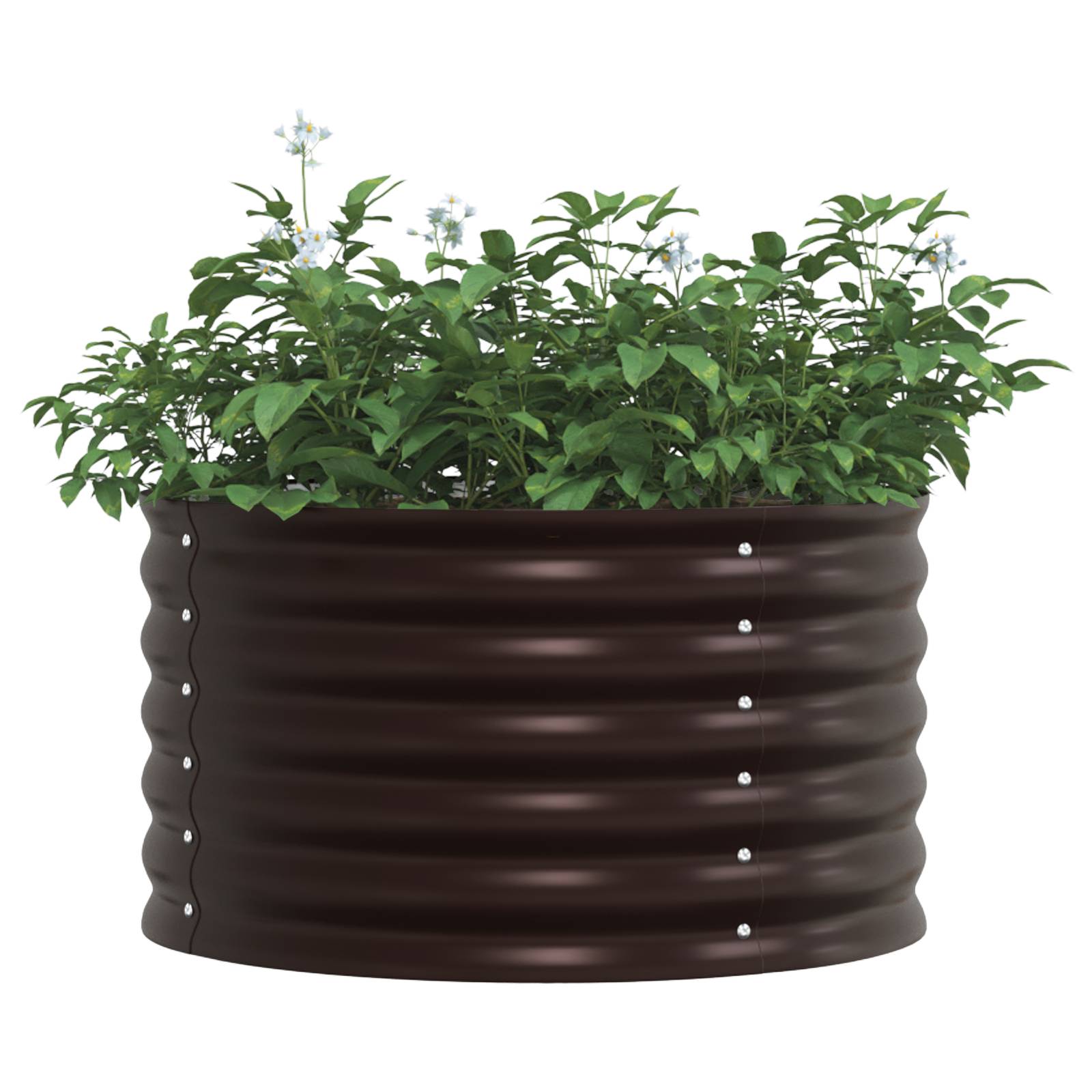 vidaXL Hochbeet Garten Braun 80x80x44 cm aus verzinktem Stahl