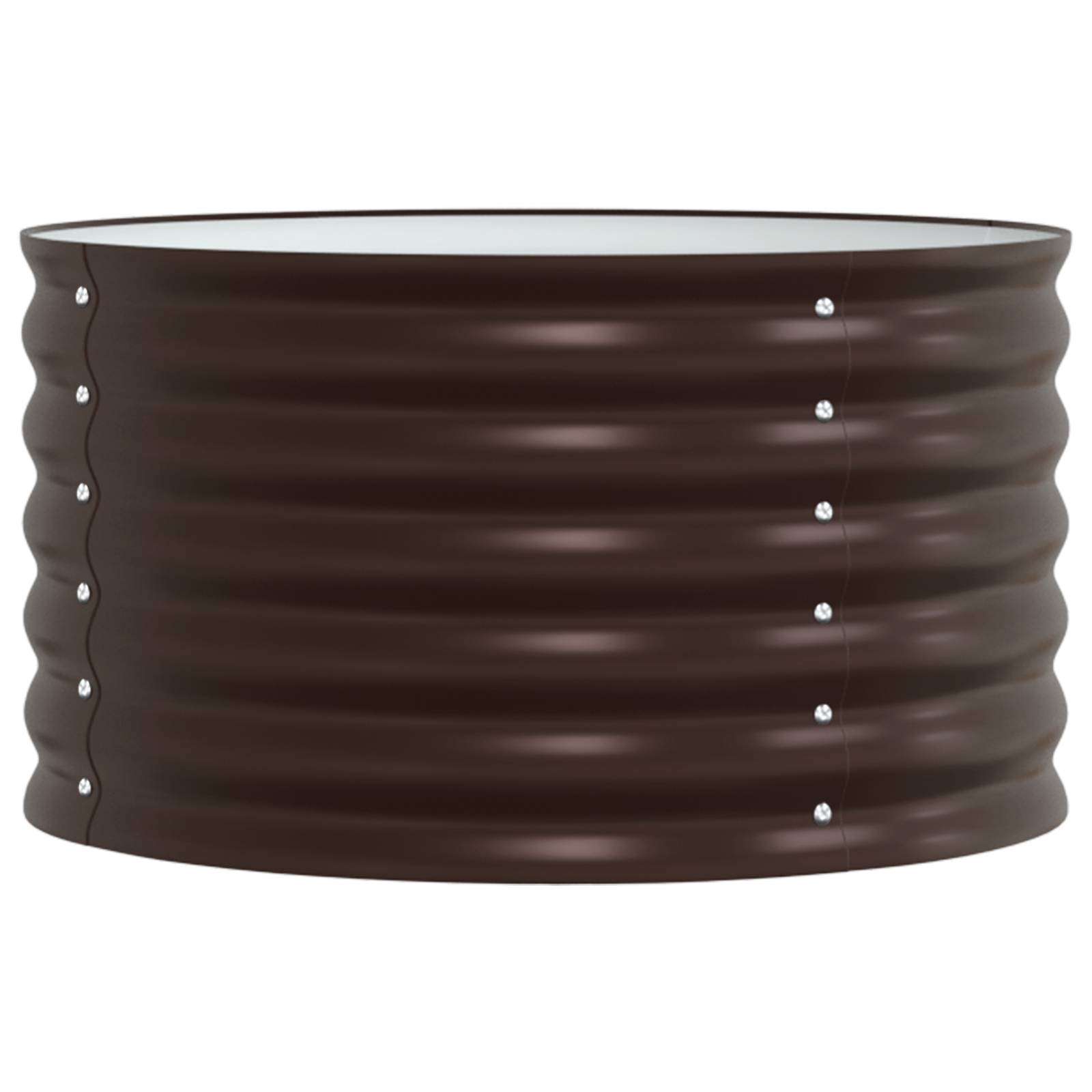 vidaXL Hochbeet Garten Braun 80x80x44 cm aus verzinktem Stahl
