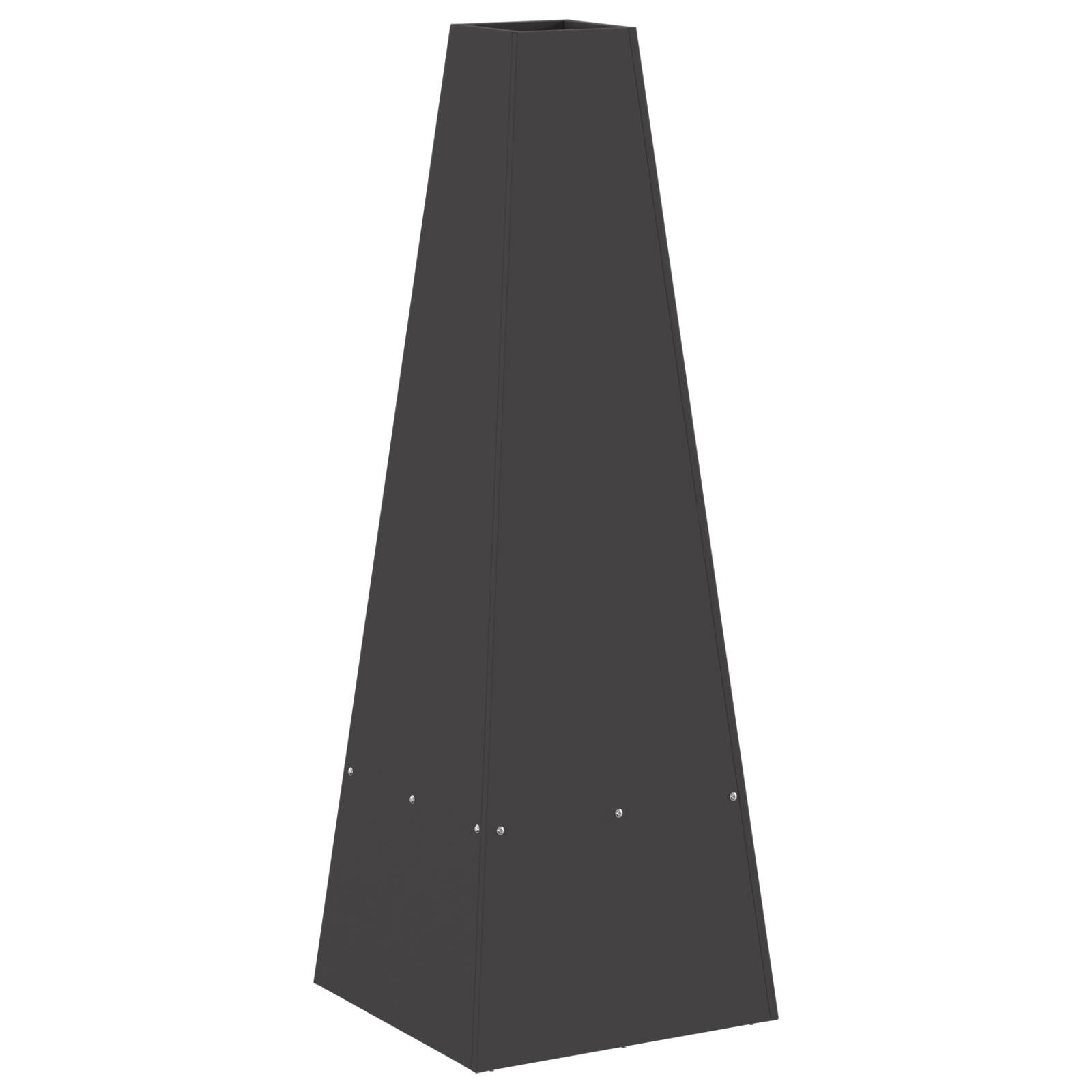 vidaXL Feuerstelle mit Holzlager Schwarz 35 x 35 x 100 cm aus Stahl