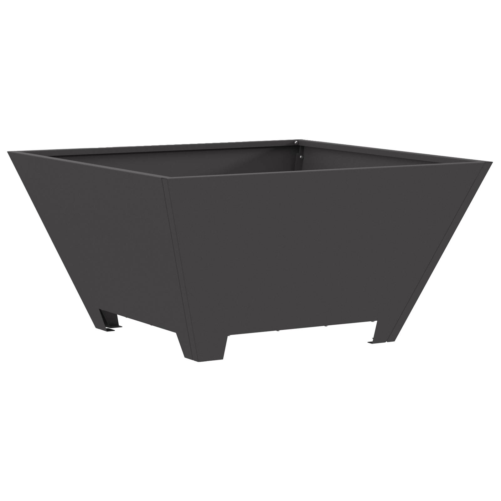 vidaXL Feuerstelle Quadratisch Schwarz 60x60x30 cm Stahl