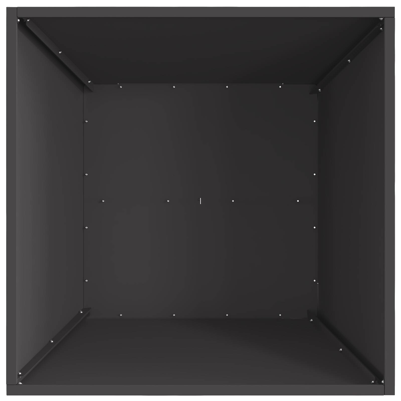vidaXL Feuerstelle Quadratisch Schwarz 60x60x30 cm Stahl