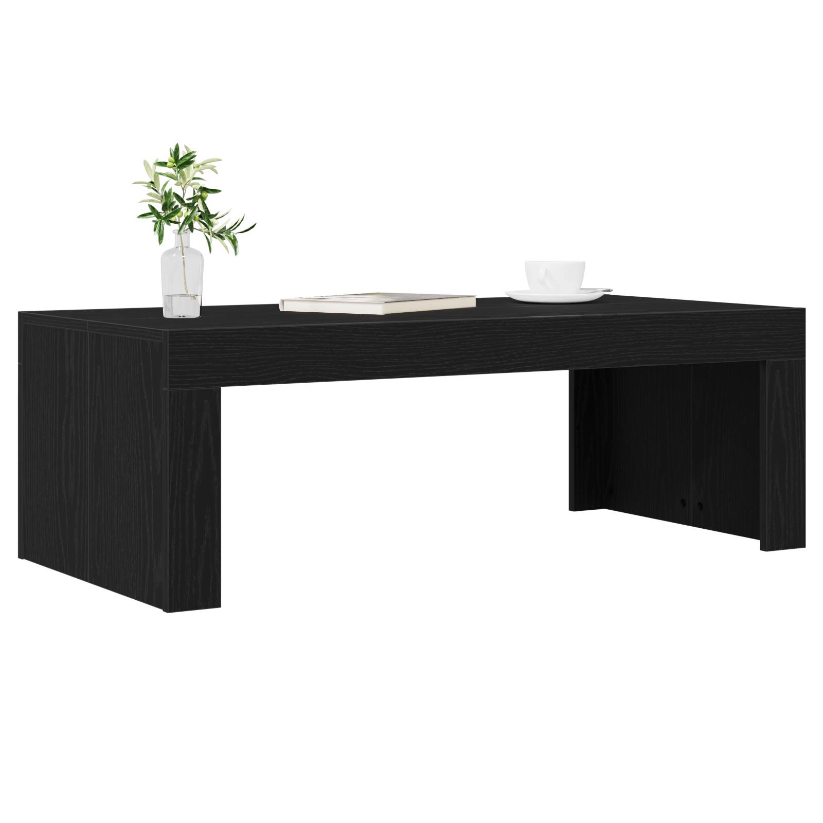 vidaXL Couchtisch Schwarz Eiche 102x50x35 cm Holzwerkstoff
