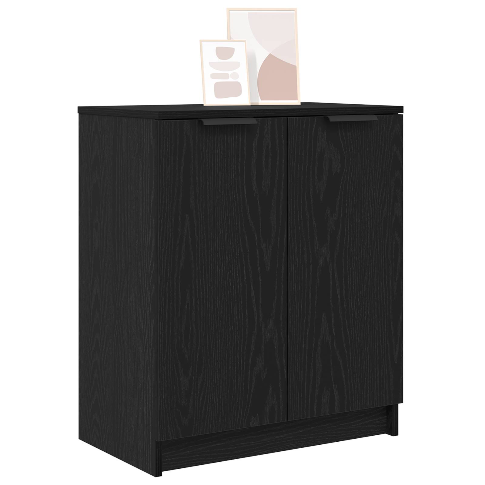 vidaXL Schuhschrank Schwarz Eiche 59x35x70 cm Holzwerkstoff