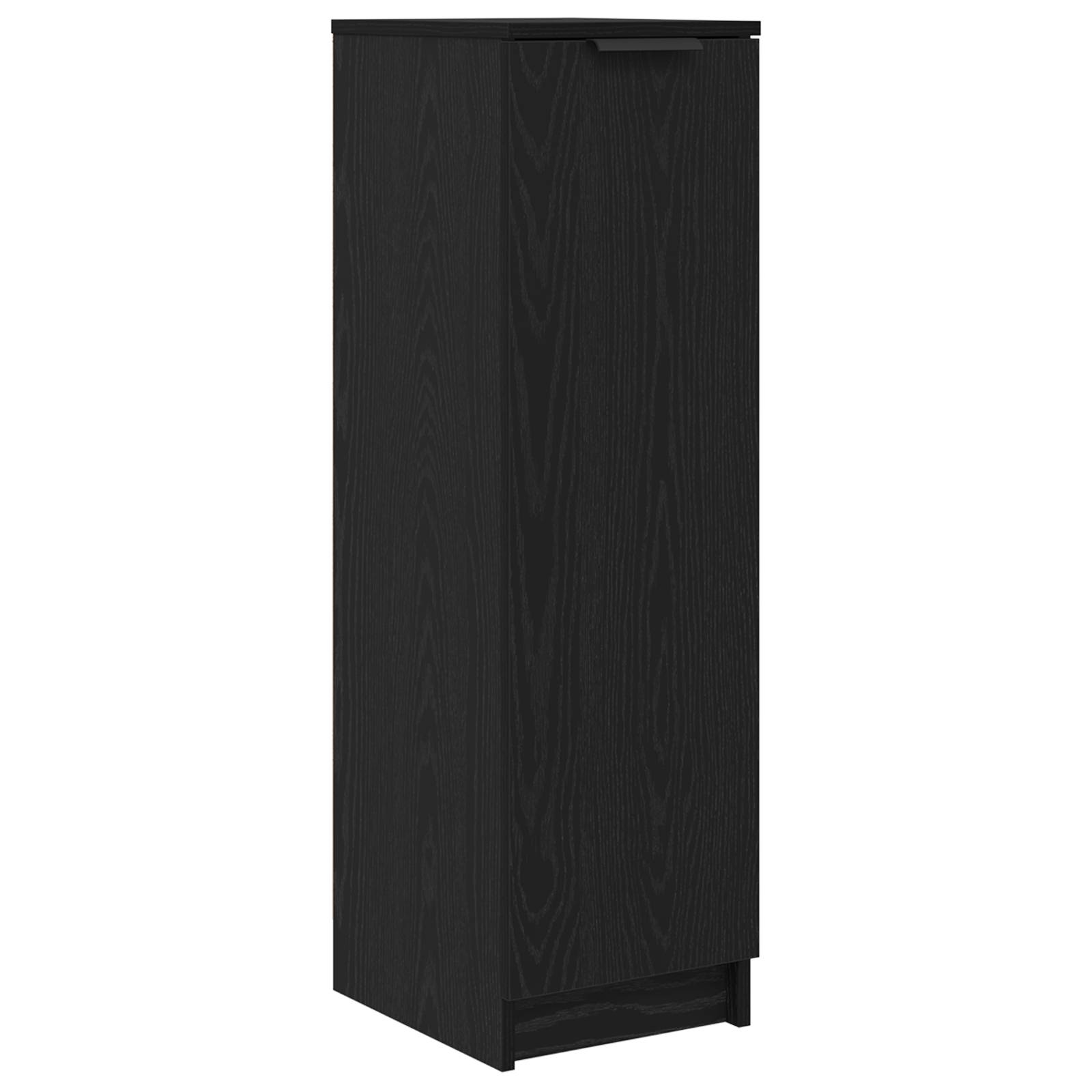 vidaXL Schuhschrank Schwarz Eiche 29,5x35x100,5 cm Holzwerkstoff