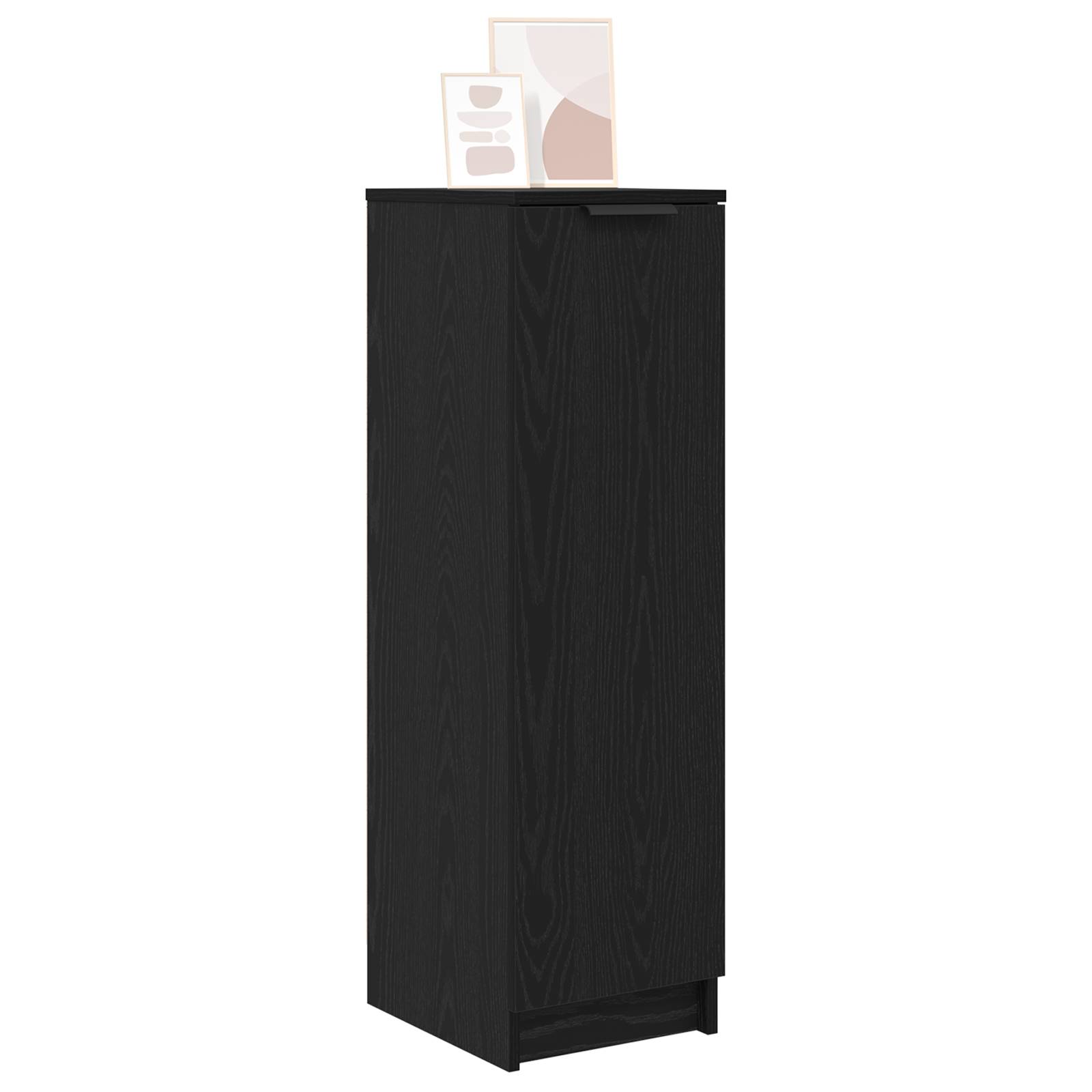 vidaXL Schuhschrank Schwarz Eiche 29,5x35x100,5 cm Holzwerkstoff