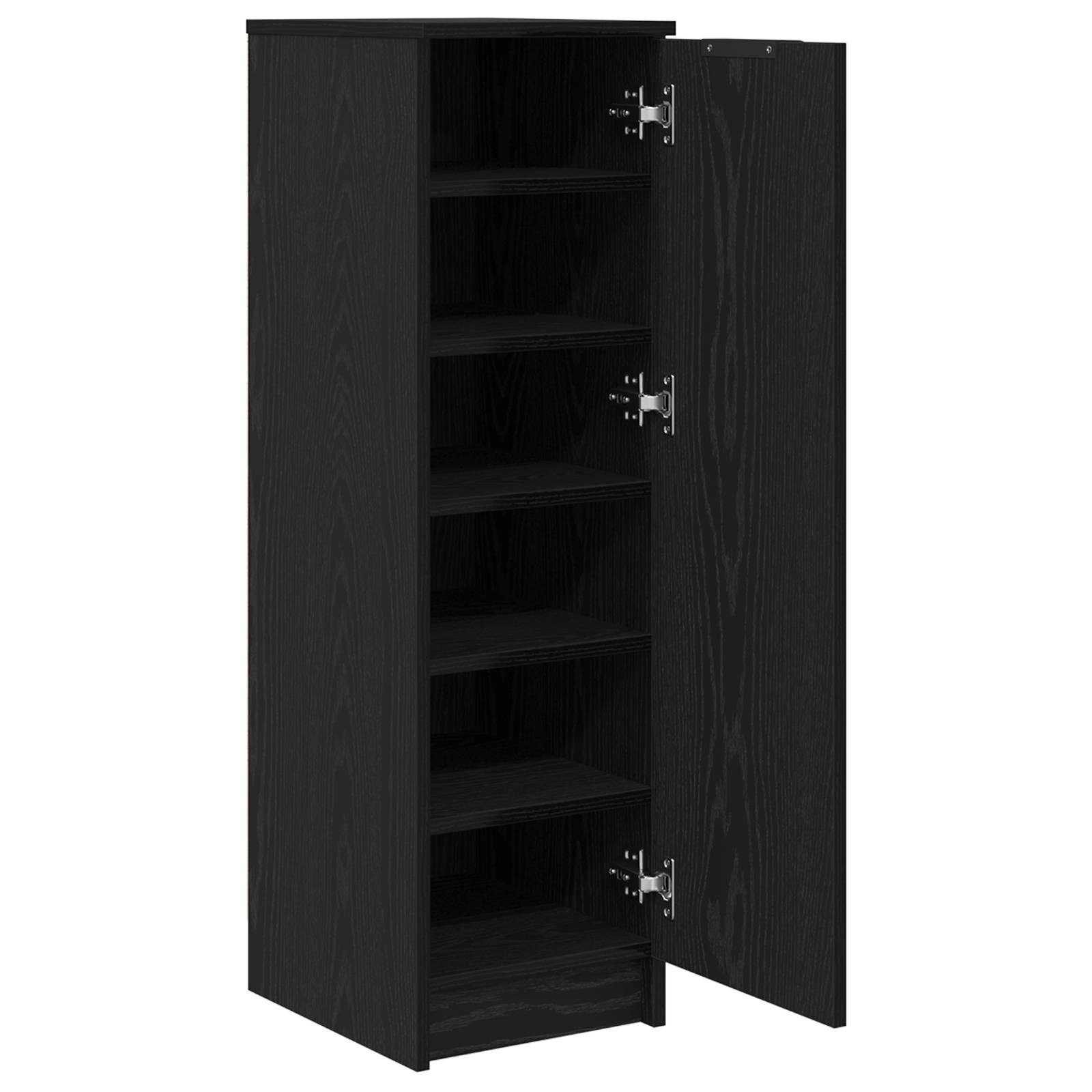 vidaXL Schuhschrank Schwarz Eiche 29,5x35x100,5 cm Holzwerkstoff