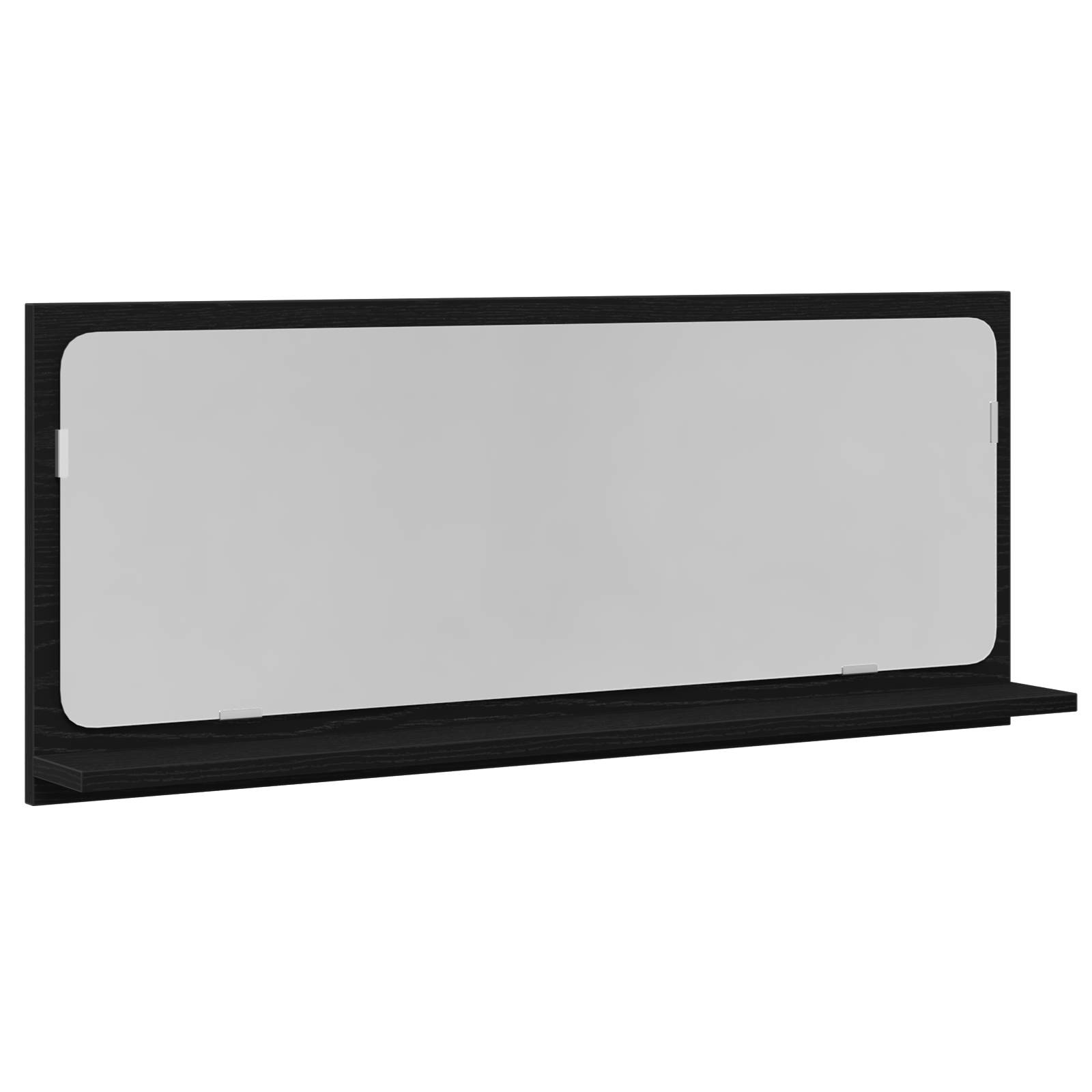 vidaXL Badezimmer Spiegel Schwarz Eiche 90x10,5x37 cm Holzwerkstoff