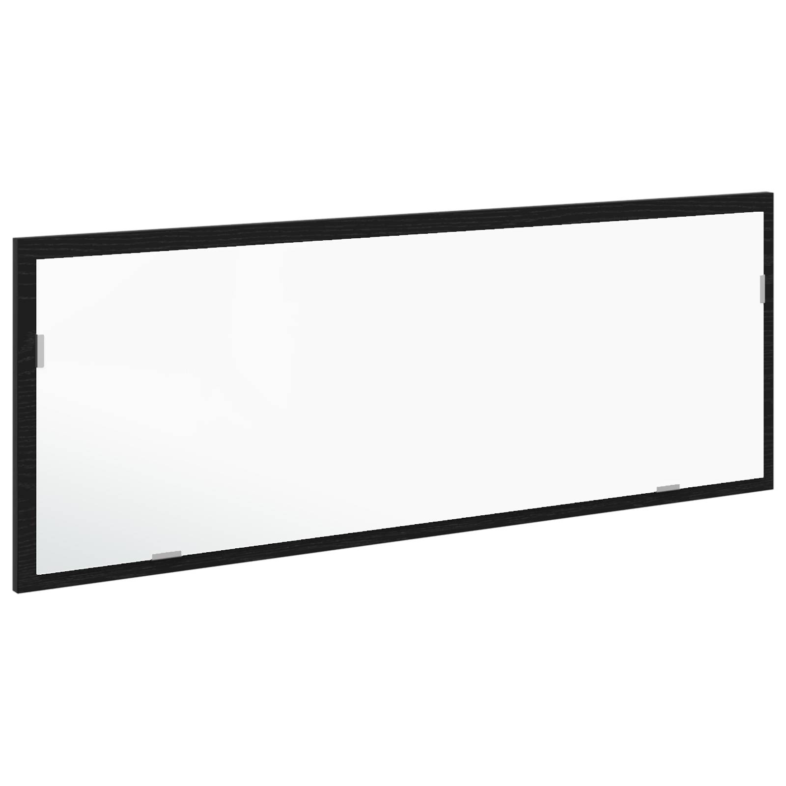 vidaXL LED Badspiegel Schwarz Eiche 100x8,5x37 cm Holzwerkstoff