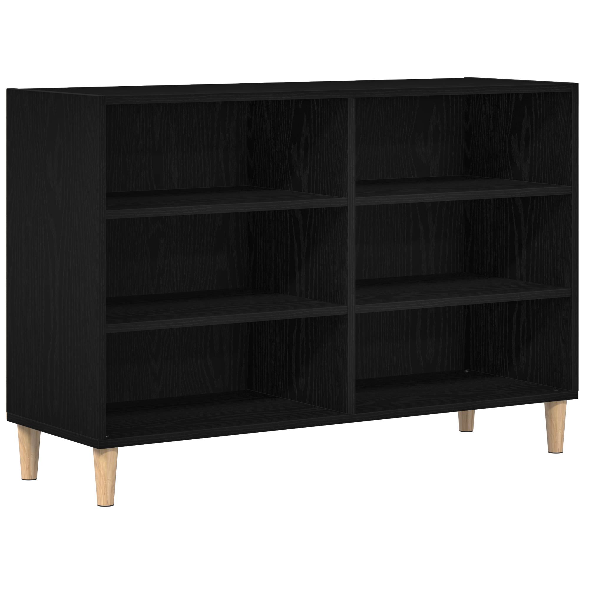 vidaXL Sideboard Schwarz Eiche 103,5 x 35 x 70 cm Möbelstoff