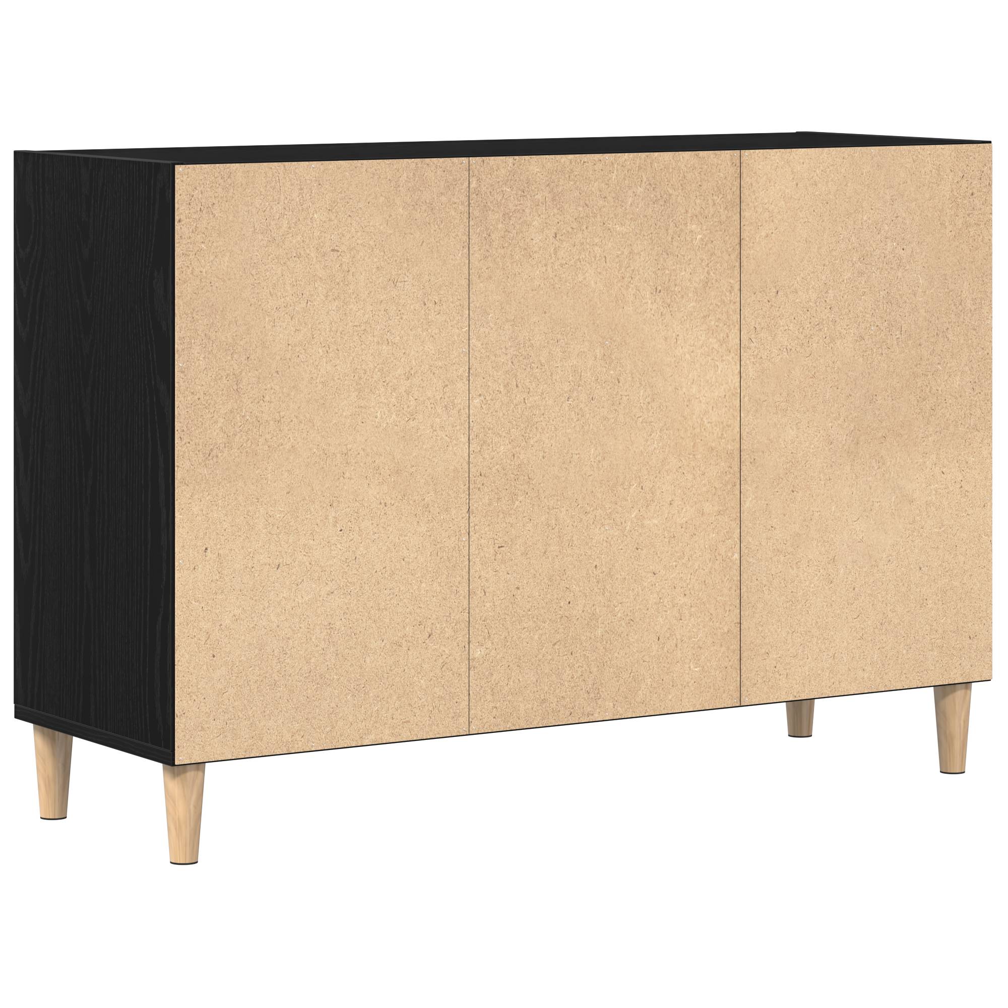 vidaXL Sideboard Schwarz Eiche 103,5 x 35 x 70 cm Möbelstoff