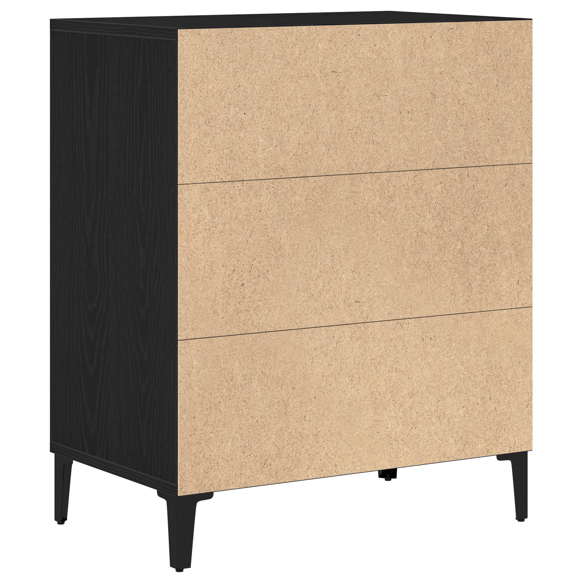 vidaXL Sideboard Schwarz Eiche 57x35x70 cm Holzwerkstoff