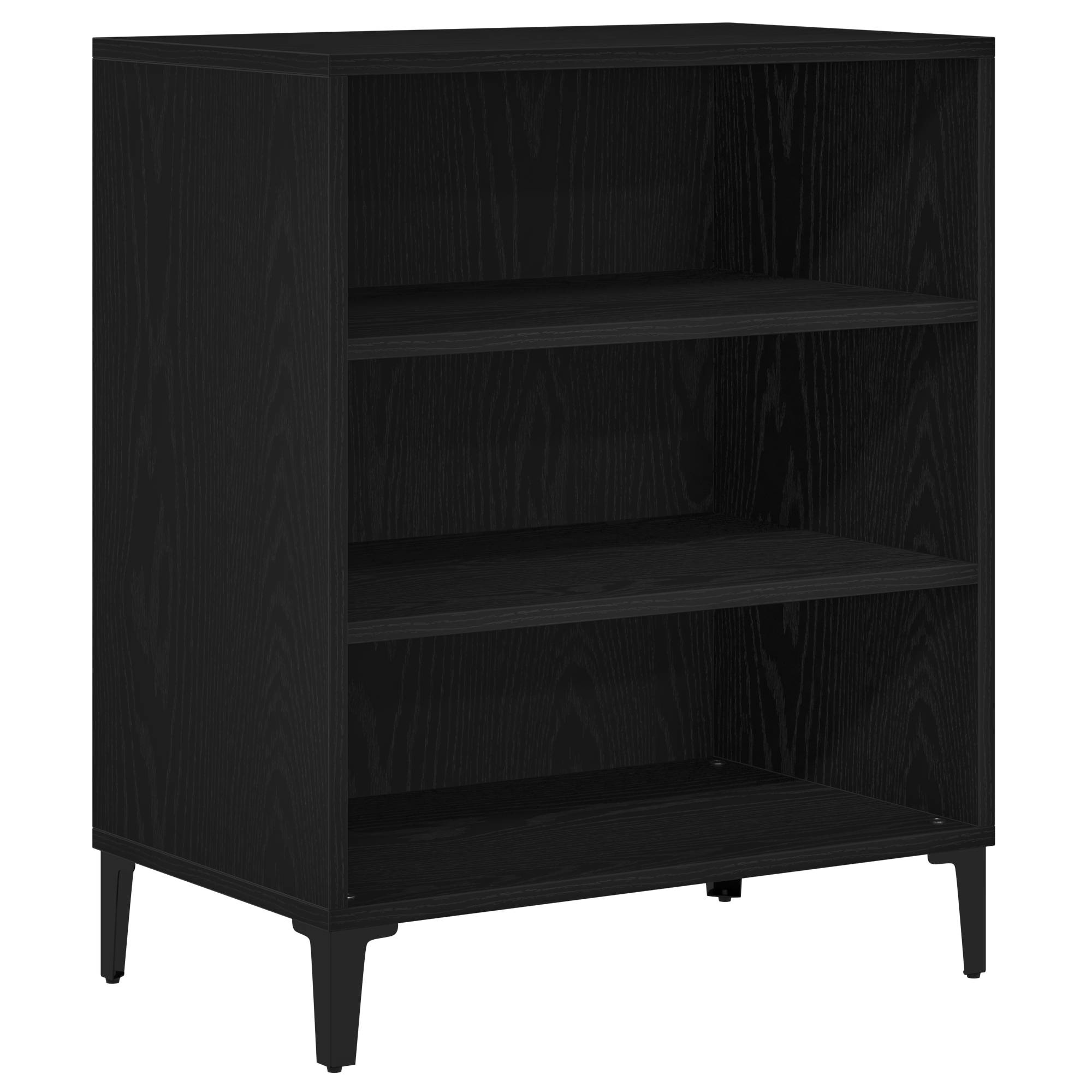 vidaXL Sideboard Schwarz Eiche 57x35x70 cm Holzwerkstoff