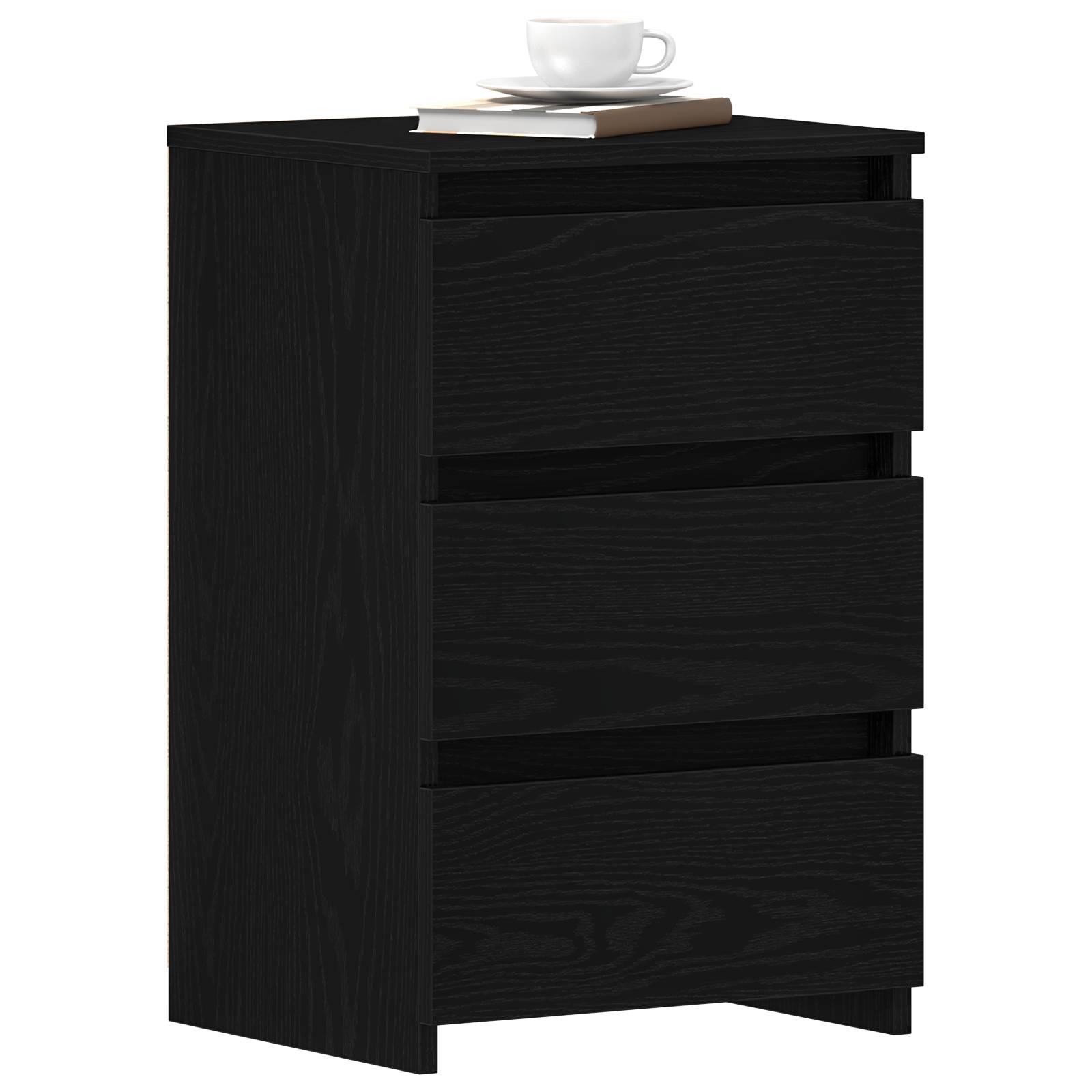 vidaXL Nachttische 2er Set Schwarz Eiche 40x35x62,5 cm Holzwerkstoff