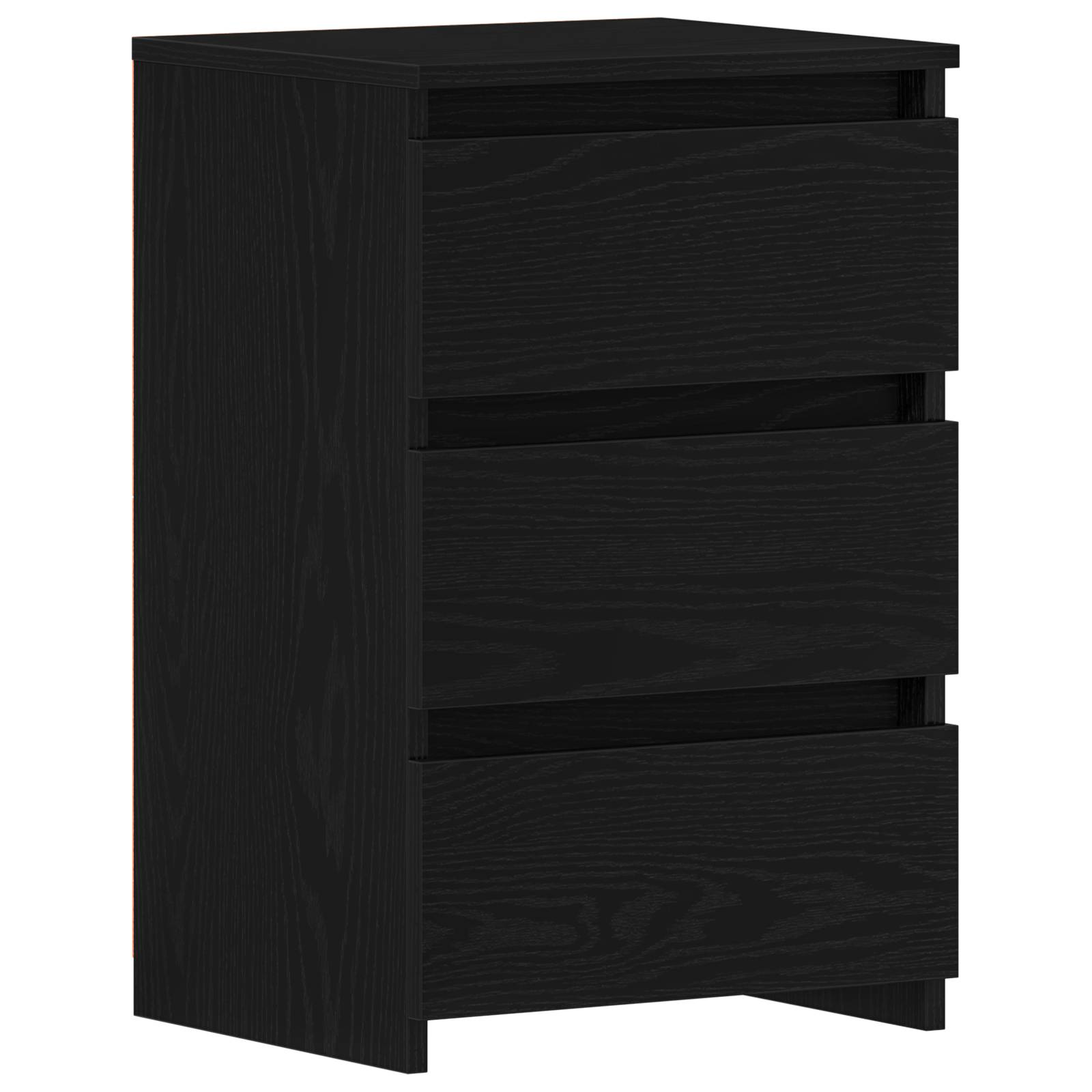 vidaXL Nachttische 2er Set Schwarz Eiche 40x35x62,5 cm Holzwerkstoff