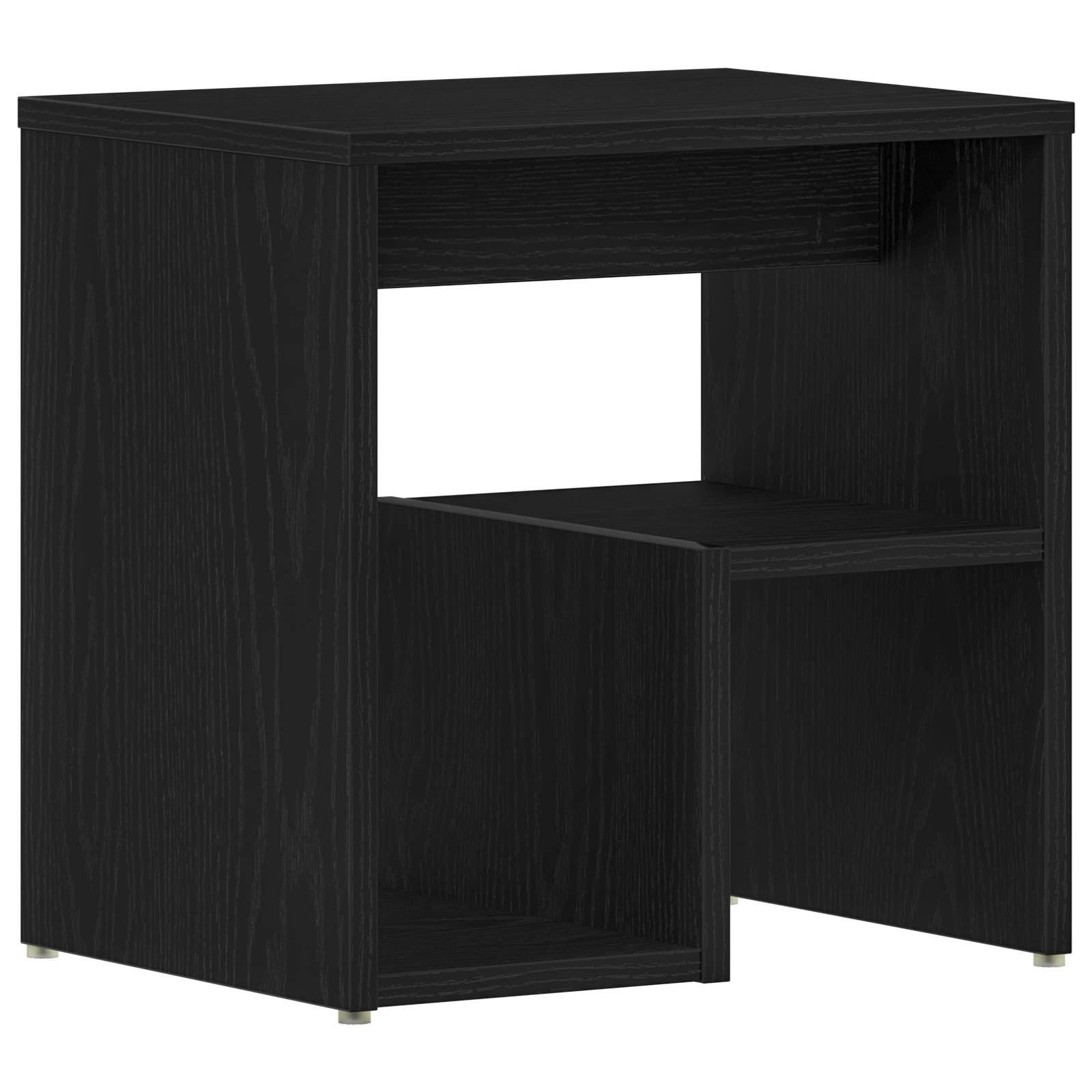 vidaXL Nachttisch Schwarz Eiche 40x30x40 cm Ingenieured Holz