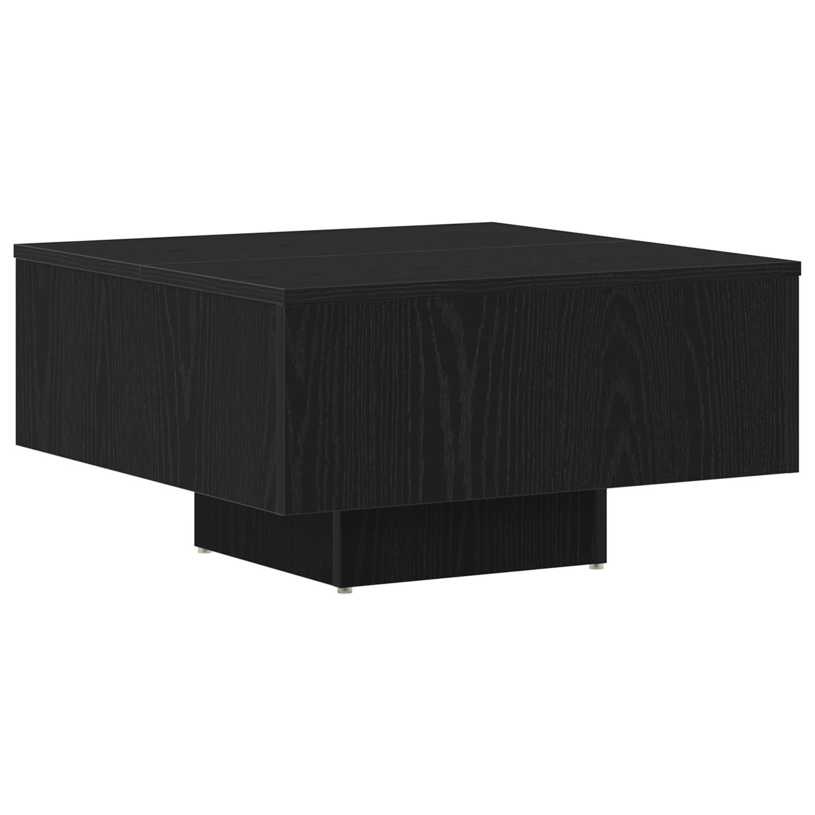 vidaXL Couchtisch Schwarz Eiche 60x60x31,5 cm aus Holzwerkstoff