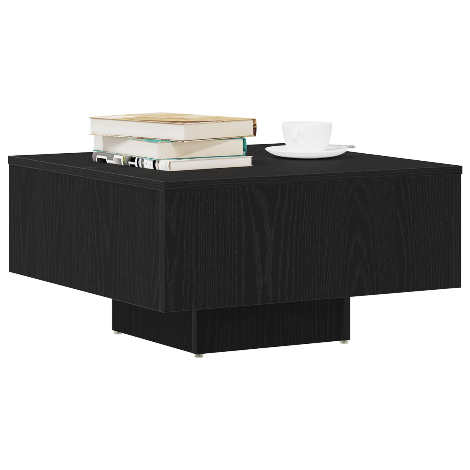 vidaXL Couchtisch Schwarz Eiche 60x60x31,5 cm aus Holzwerkstoff