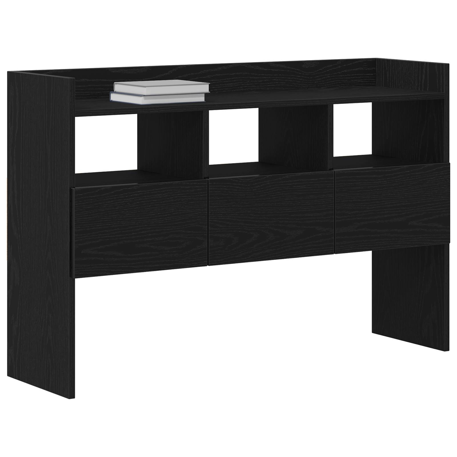 vidaXL Sideboard in schwarzer Eiche 105x30x70 cm aus Holzwerkstoff