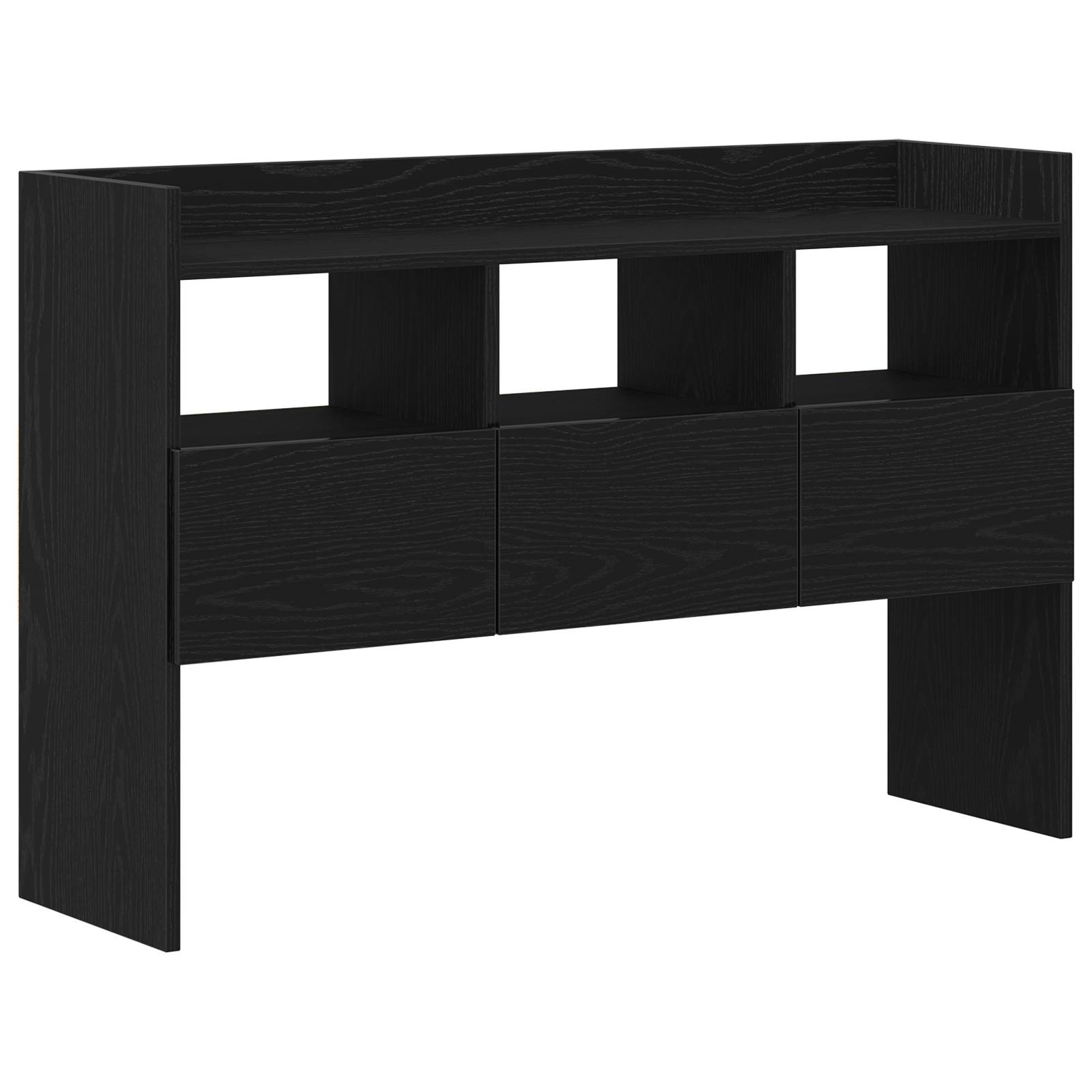 vidaXL Sideboard in schwarzer Eiche 105x30x70 cm aus Holzwerkstoff