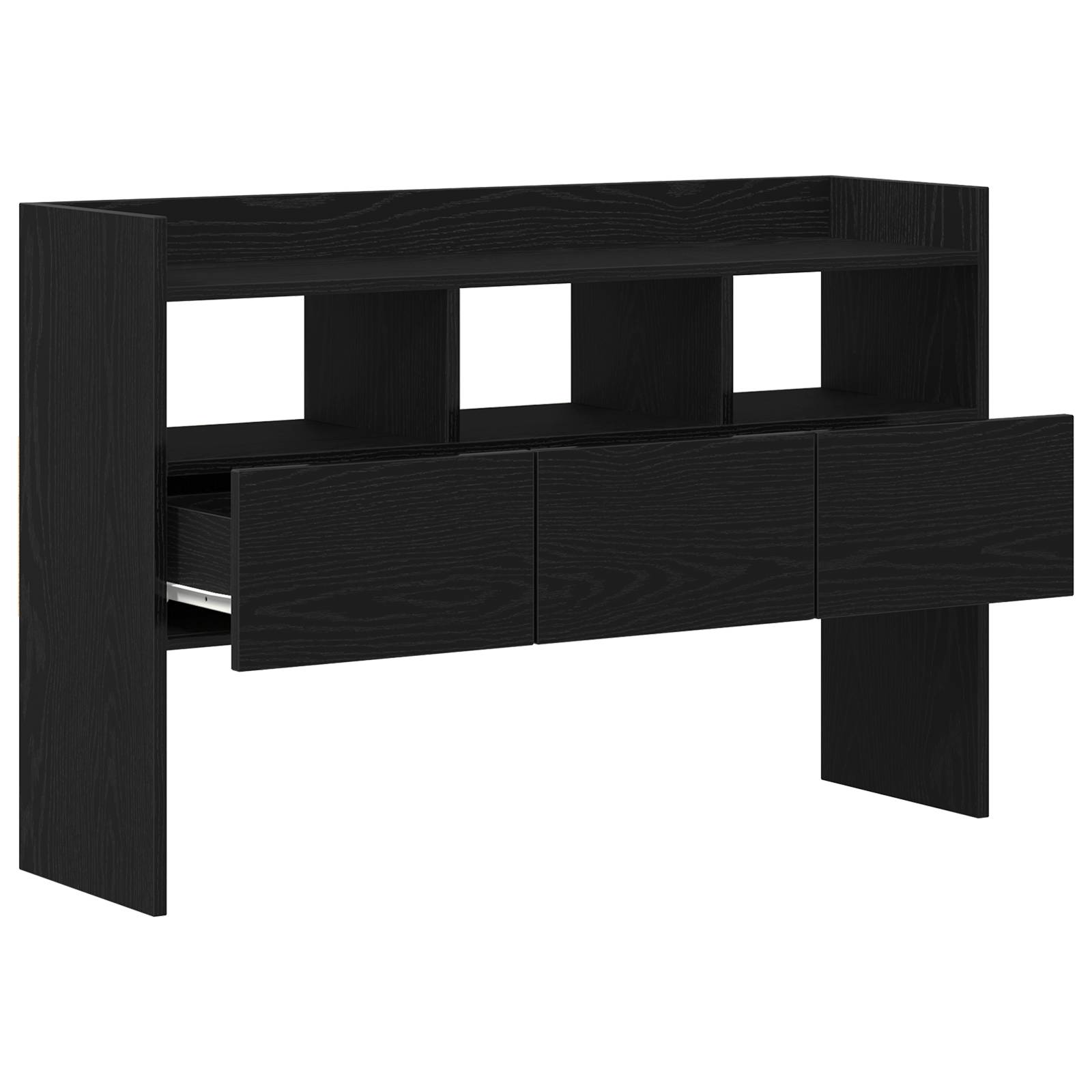vidaXL Sideboard in schwarzer Eiche 105x30x70 cm aus Holzwerkstoff