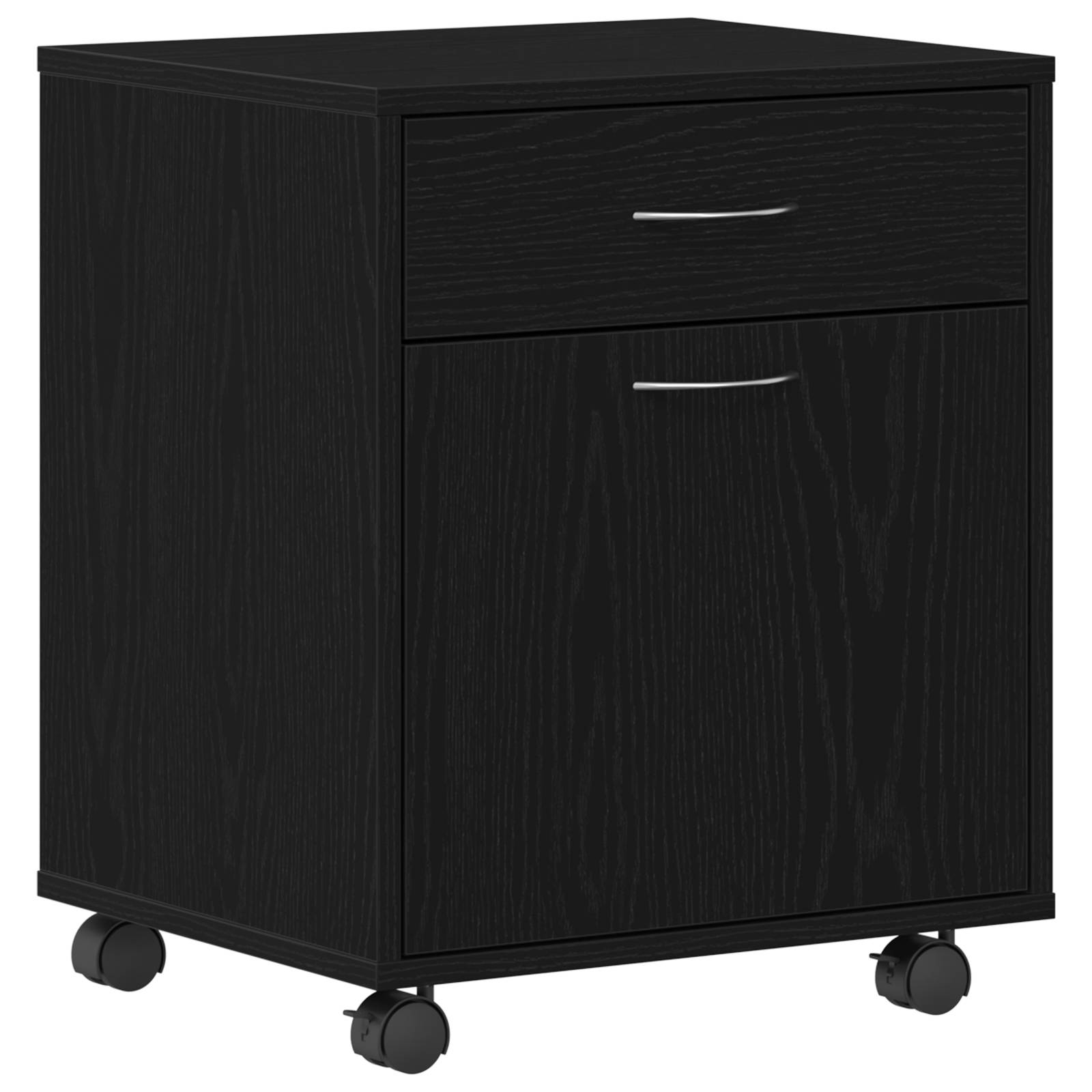 vidaXL Rollschrank Schwarz Eiche 45x38x54 cm Holzwerkstoff