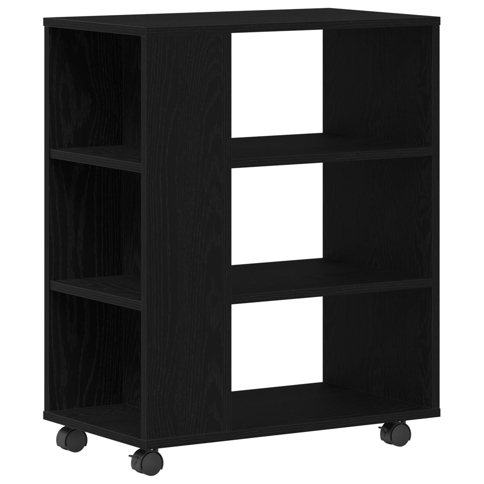 vidaXL Rollschrank Schwarz Eiche 60x35x75 cm Material