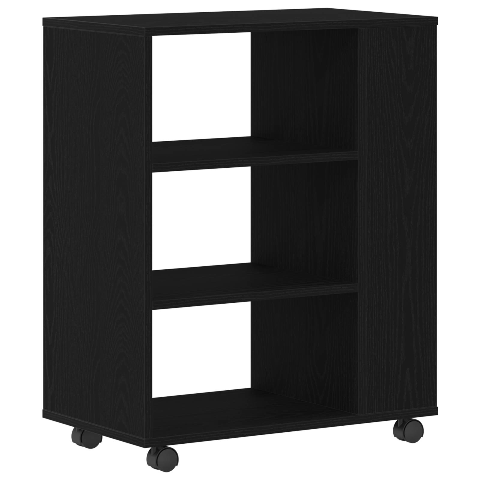 vidaXL Rollschrank Schwarz Eiche 60x35x75 cm Material