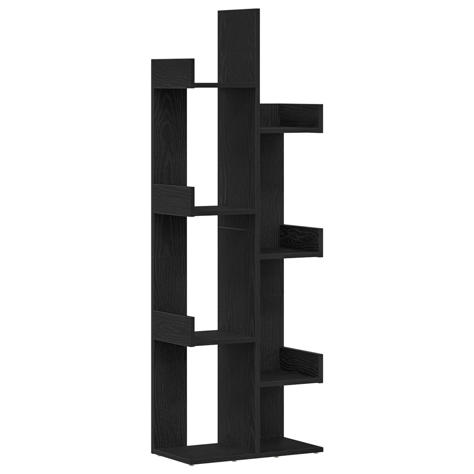 vidaXL Bücherregal Schwarz Eiche 48x25,5x140 cm Holzwerkstoff