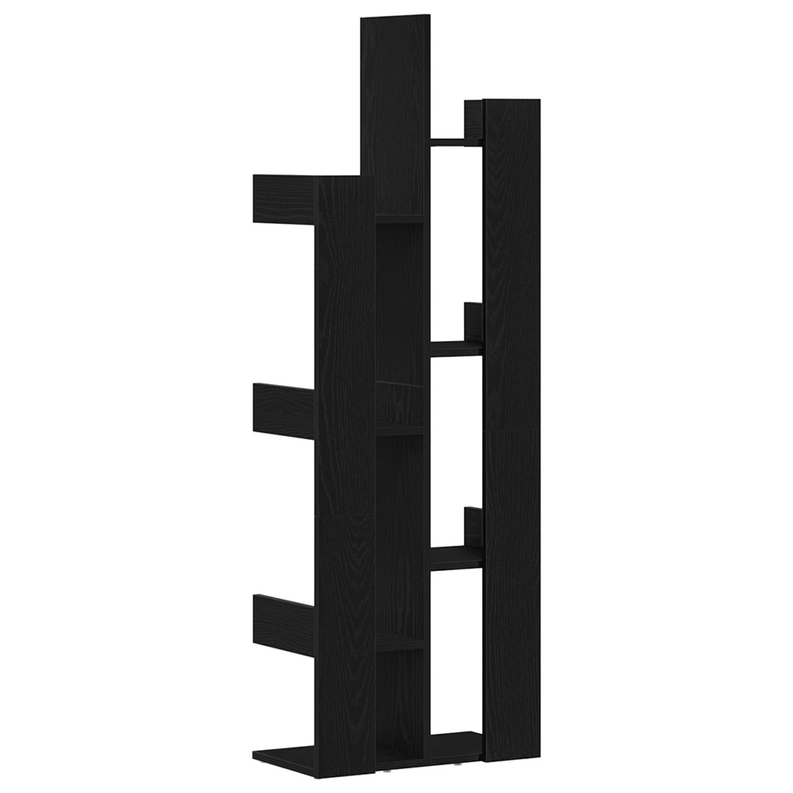 vidaXL Bücherregal Schwarz Eiche 48x25,5x140 cm Holzwerkstoff