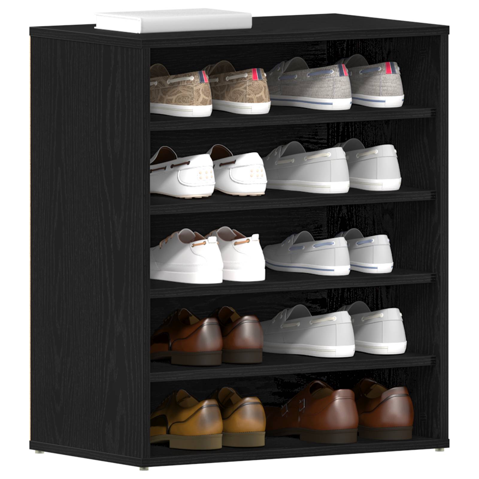 vidaXL Schuhschrank Schwarze Eiche 60x35x70 cm Holzwerkstoff