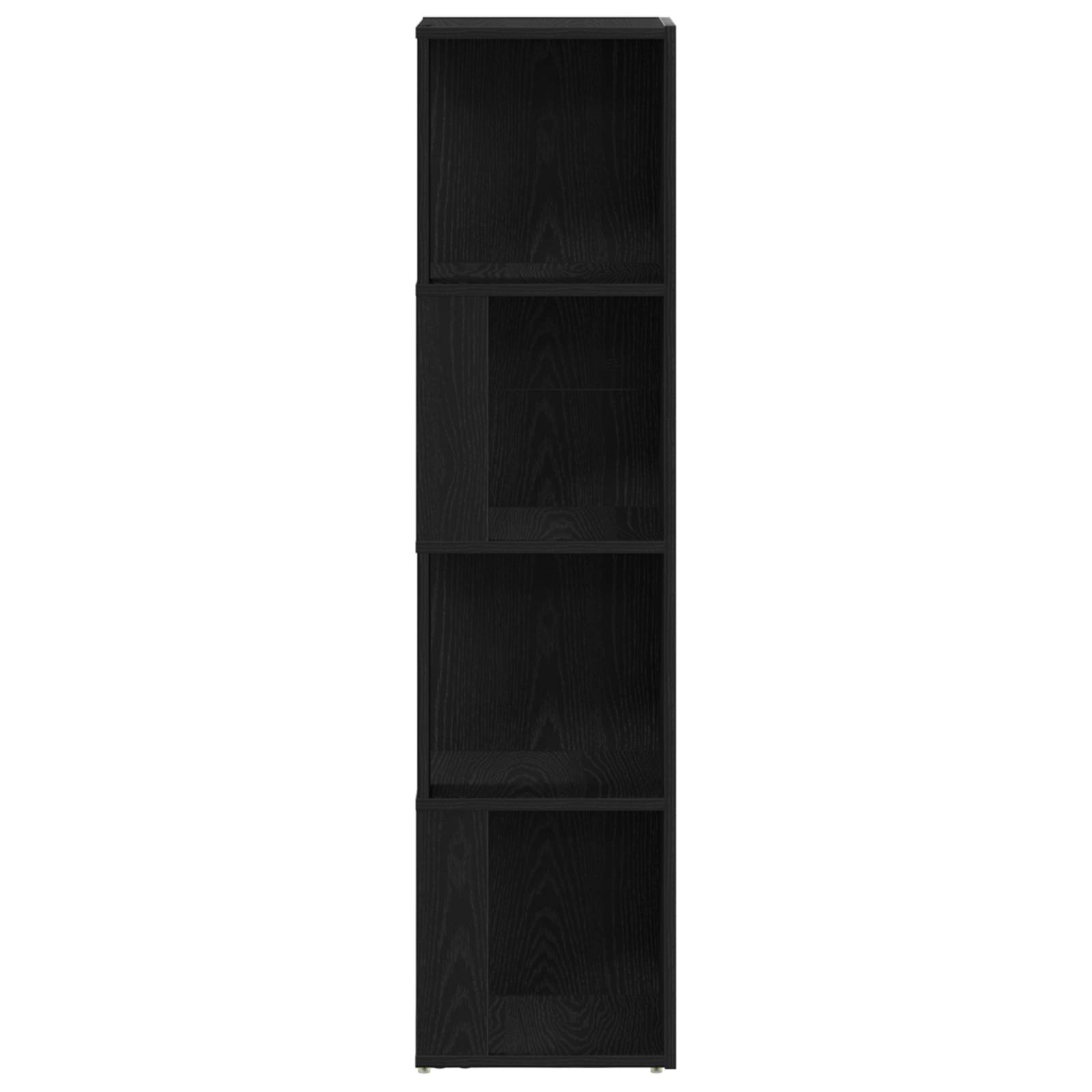vidaXL Bücherregal Schwarz Eiche 33x33x132 cm Holzwerkstoff