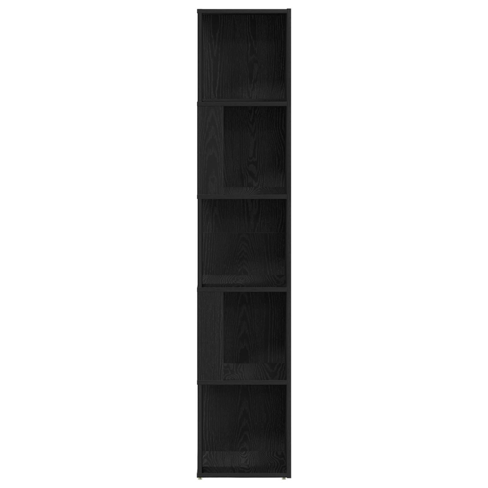 vidaXL Eckschrank Schwarz Eiche 33x33x164,5 cm Holzwerkstoff