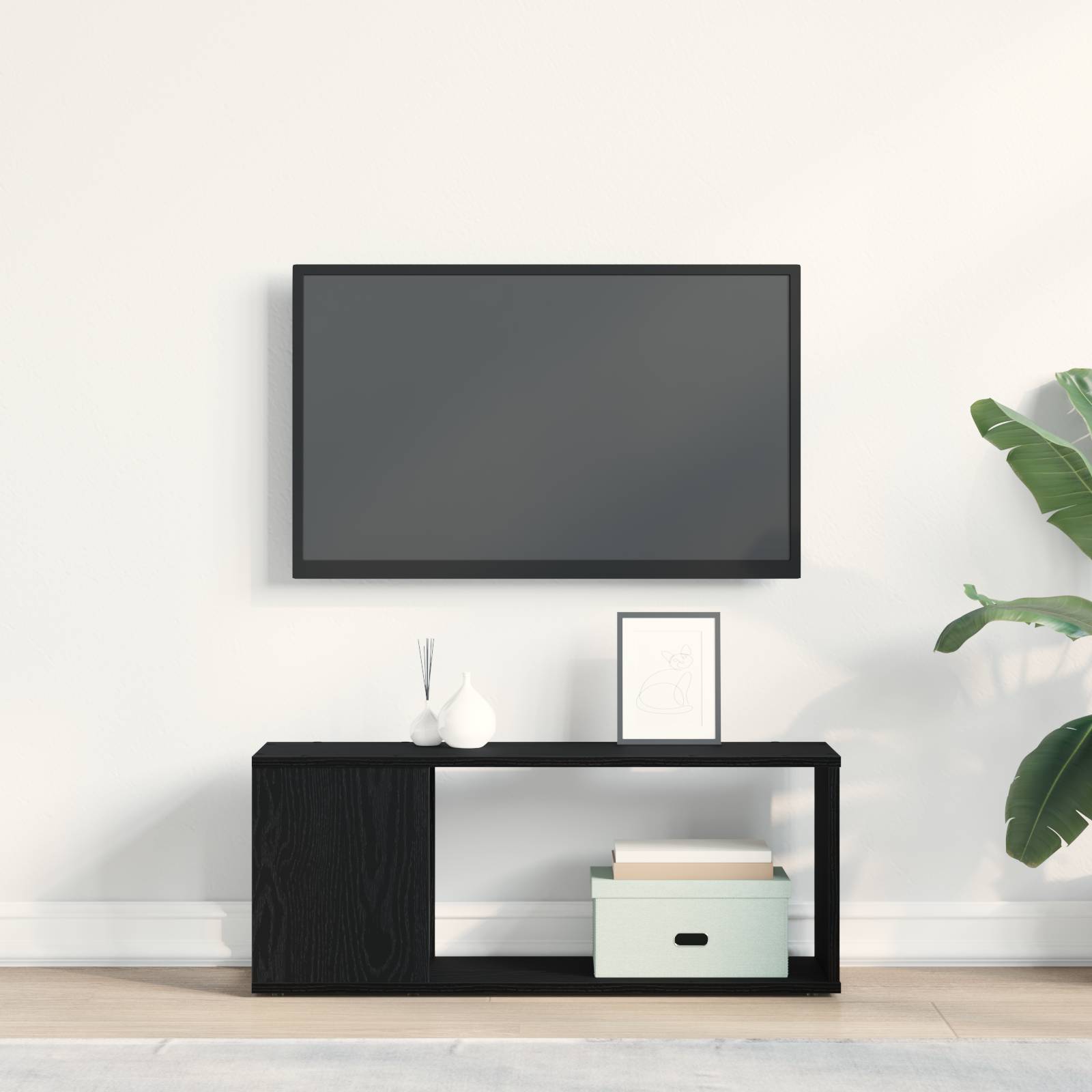 vidaXL TV-Schrank Weiß 80x24x32 cm Holz