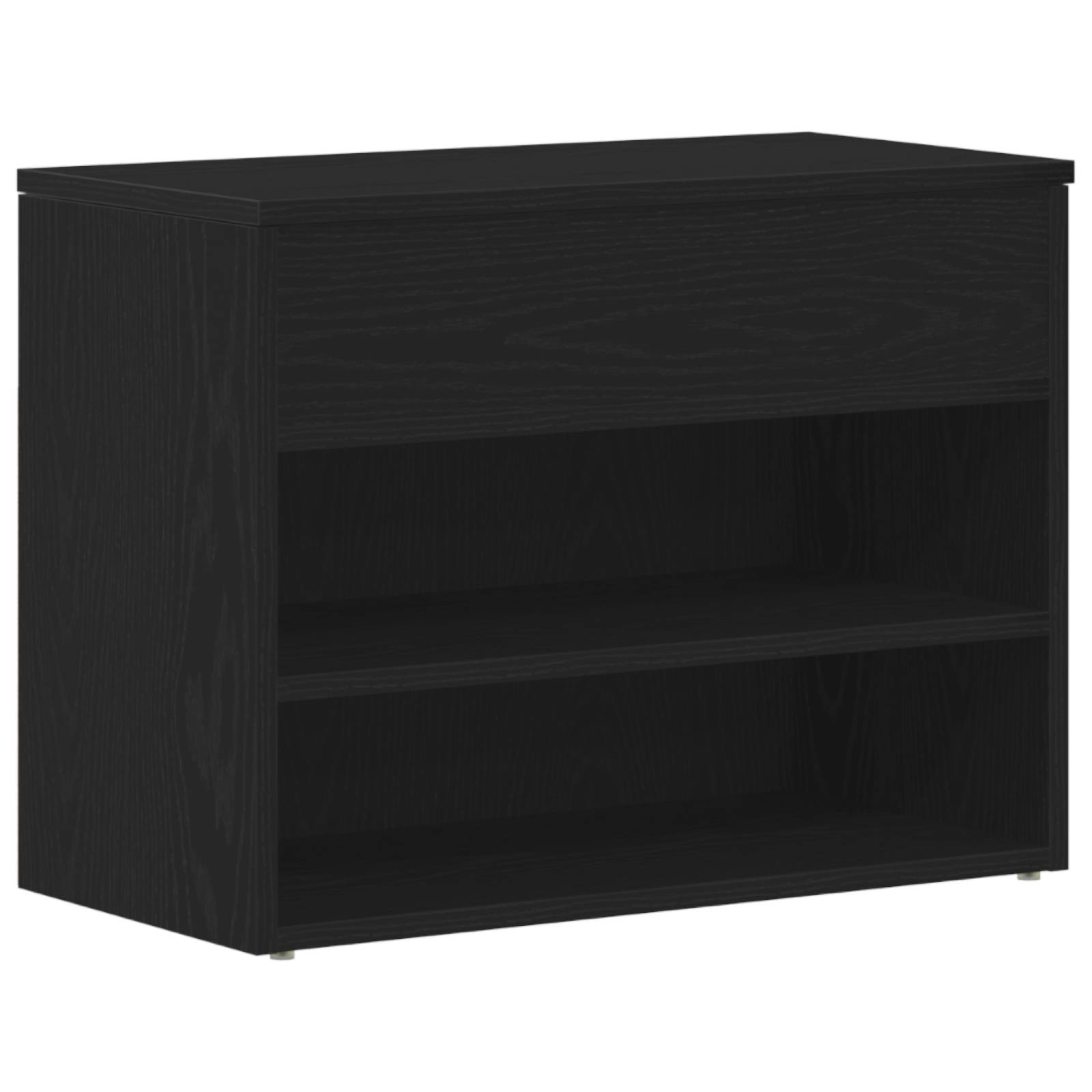 vidaXL Flurbank Schwarz Eiche 60x30x45 cm Holzwerkstoff